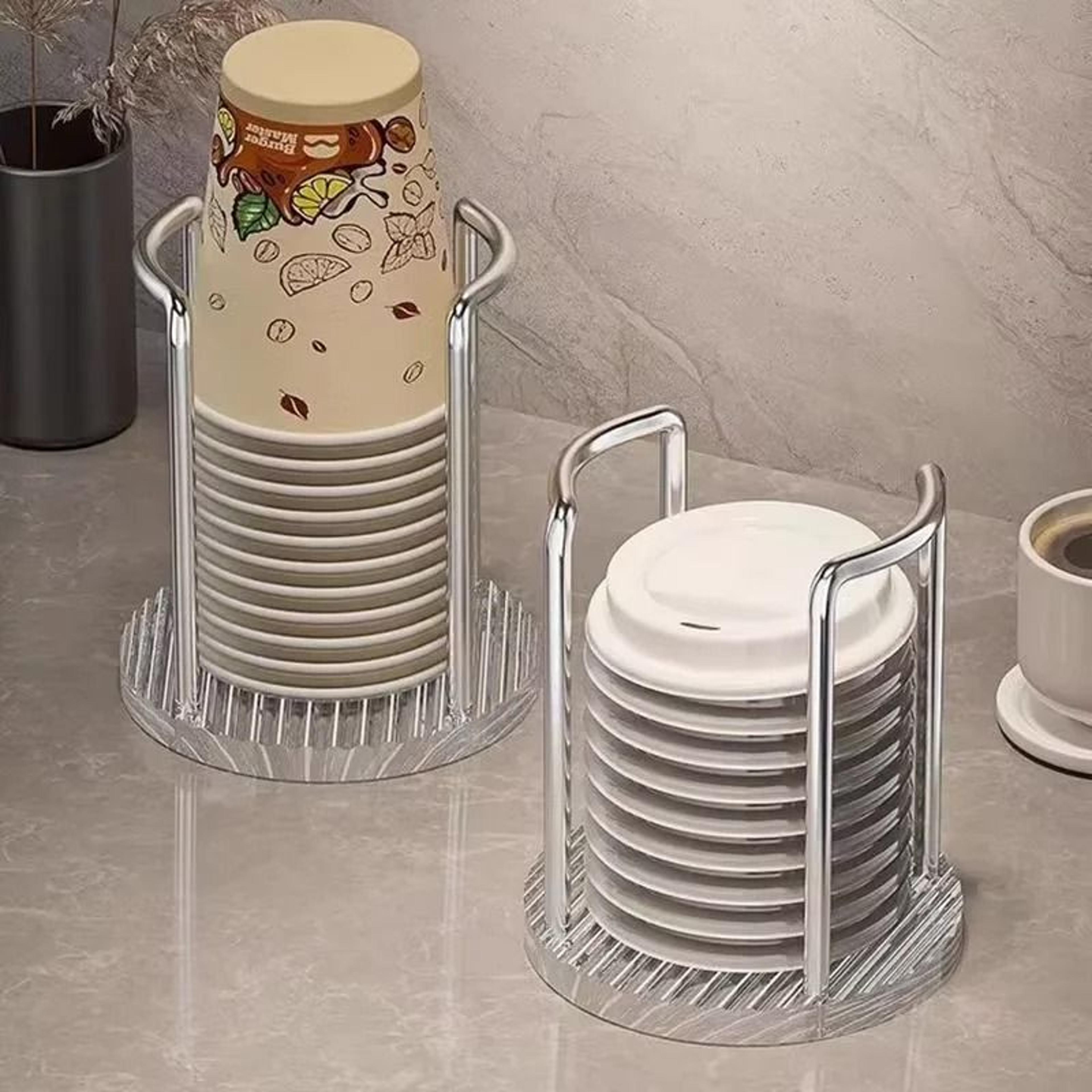 Home Storage Rack Luxury Disposable Cup Storage Rack Water Tea Cup Dispenser Rack 0