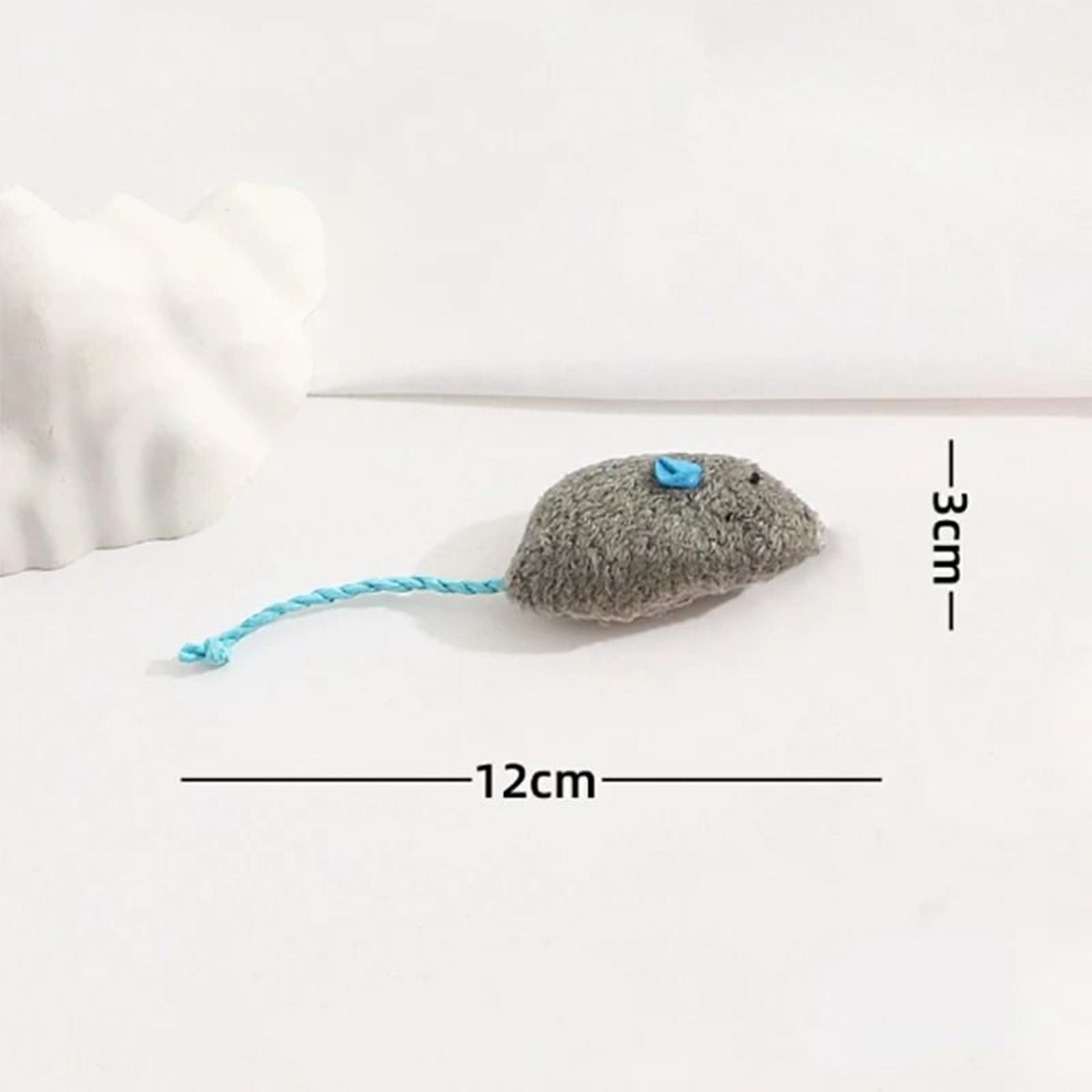 Simulated Plush Mouse Cat Toy Set Durable Scratch Resistant Cat Play Toy 4