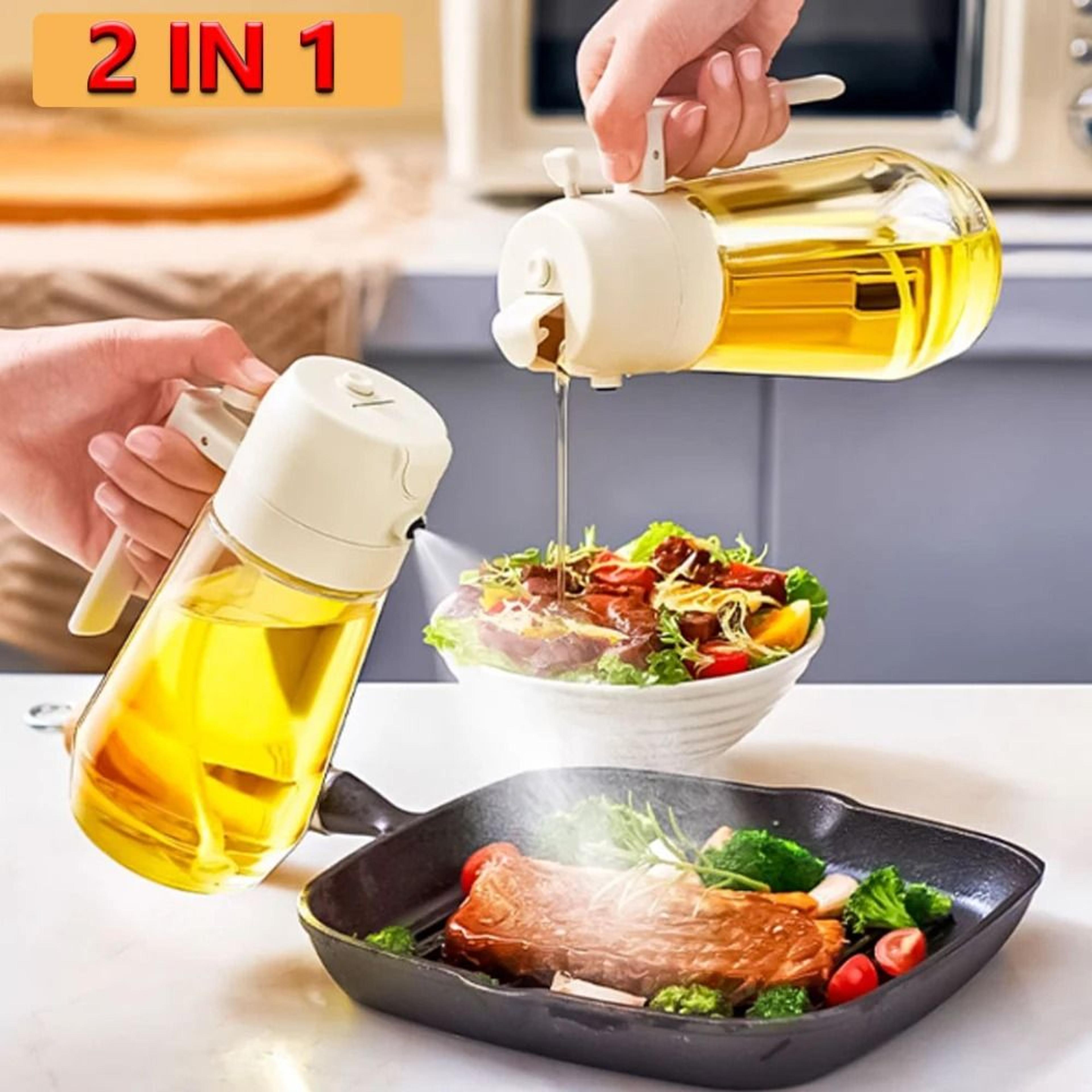 Press Type Glass Oil Spray Bottle For Cooking Baking And BBQ 0