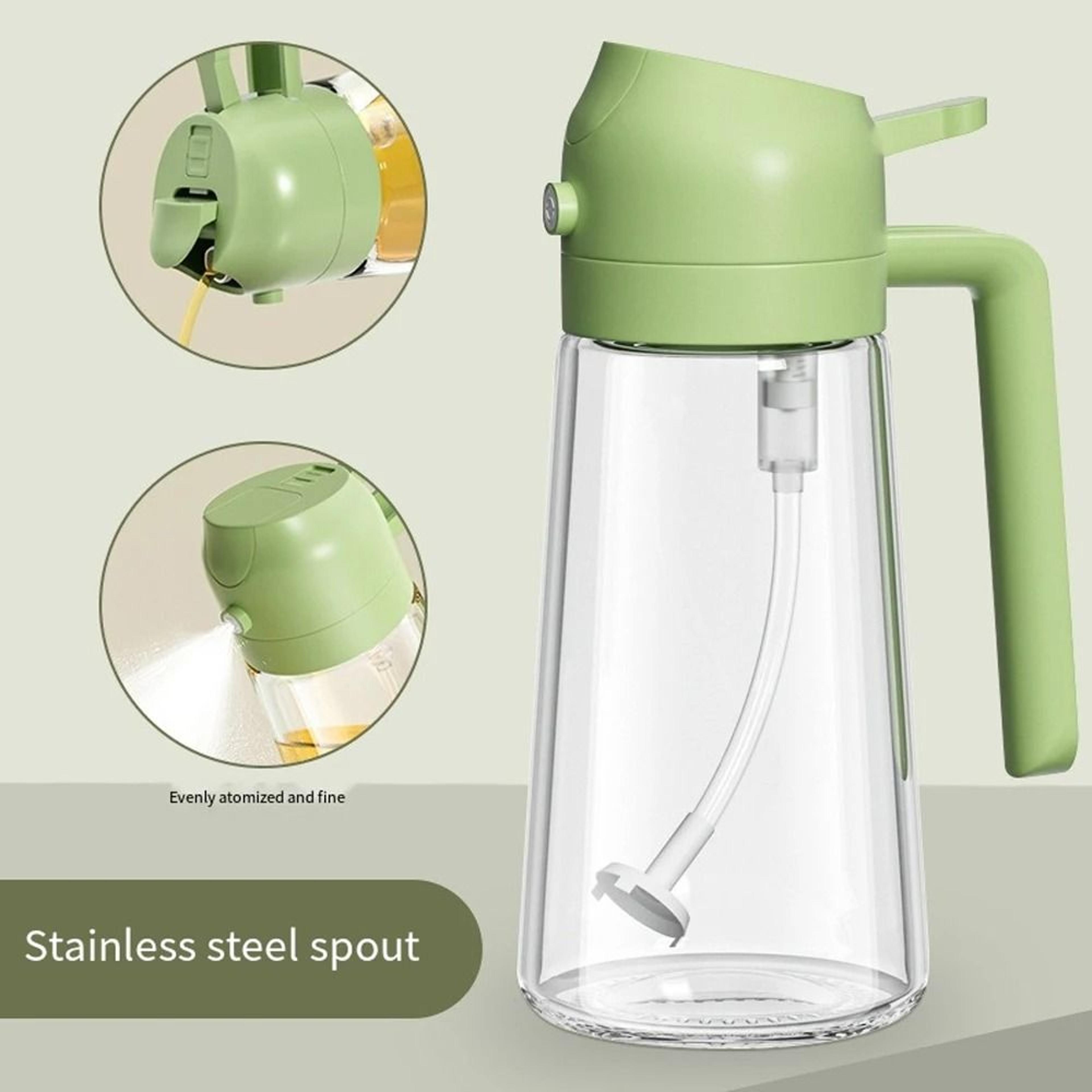Press Type Glass Oil Spray Bottle For Cooking Baking And BBQ 2