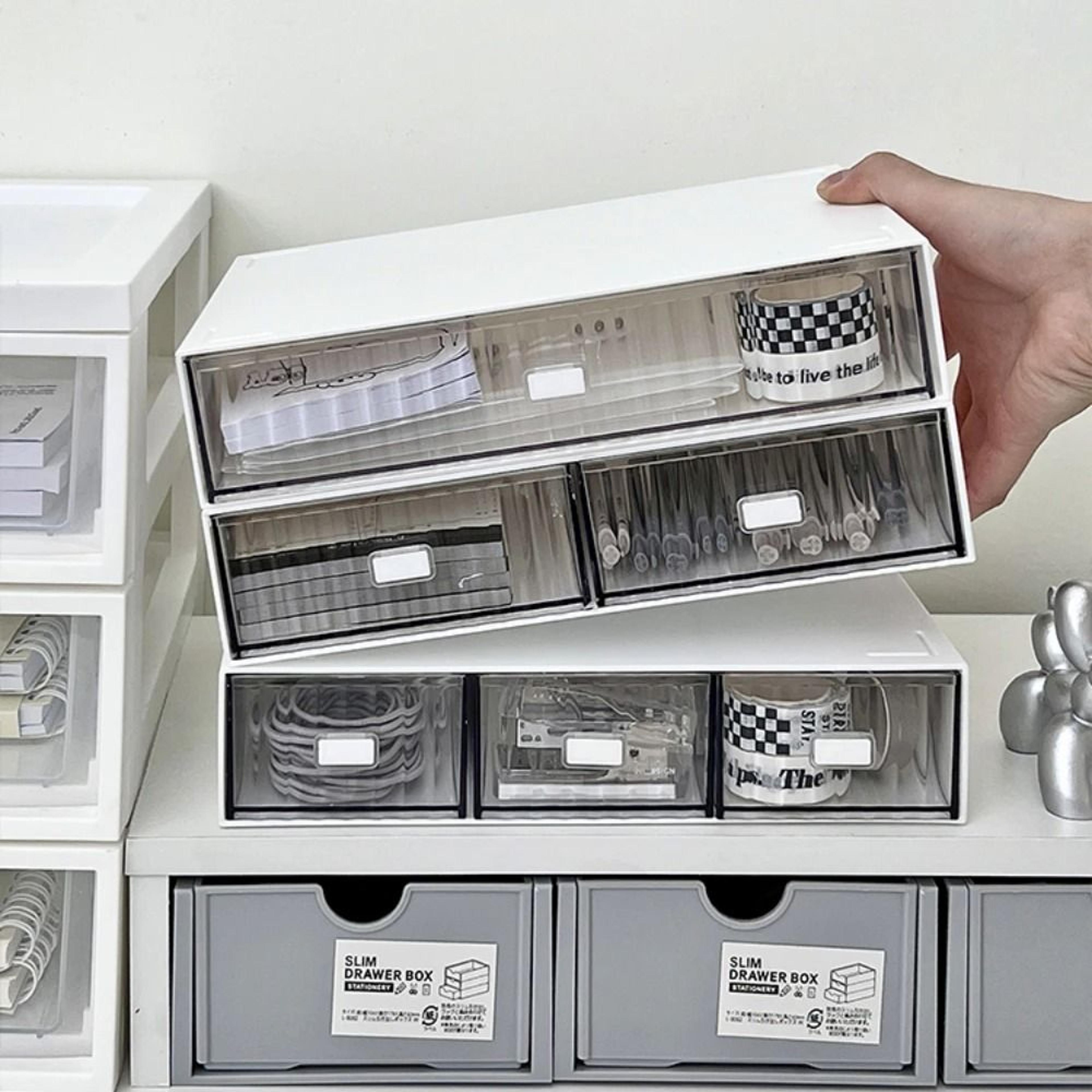 Acrylic Desktop Storage Box With Clear Drawers For Pens Makeup And Stationery 1
