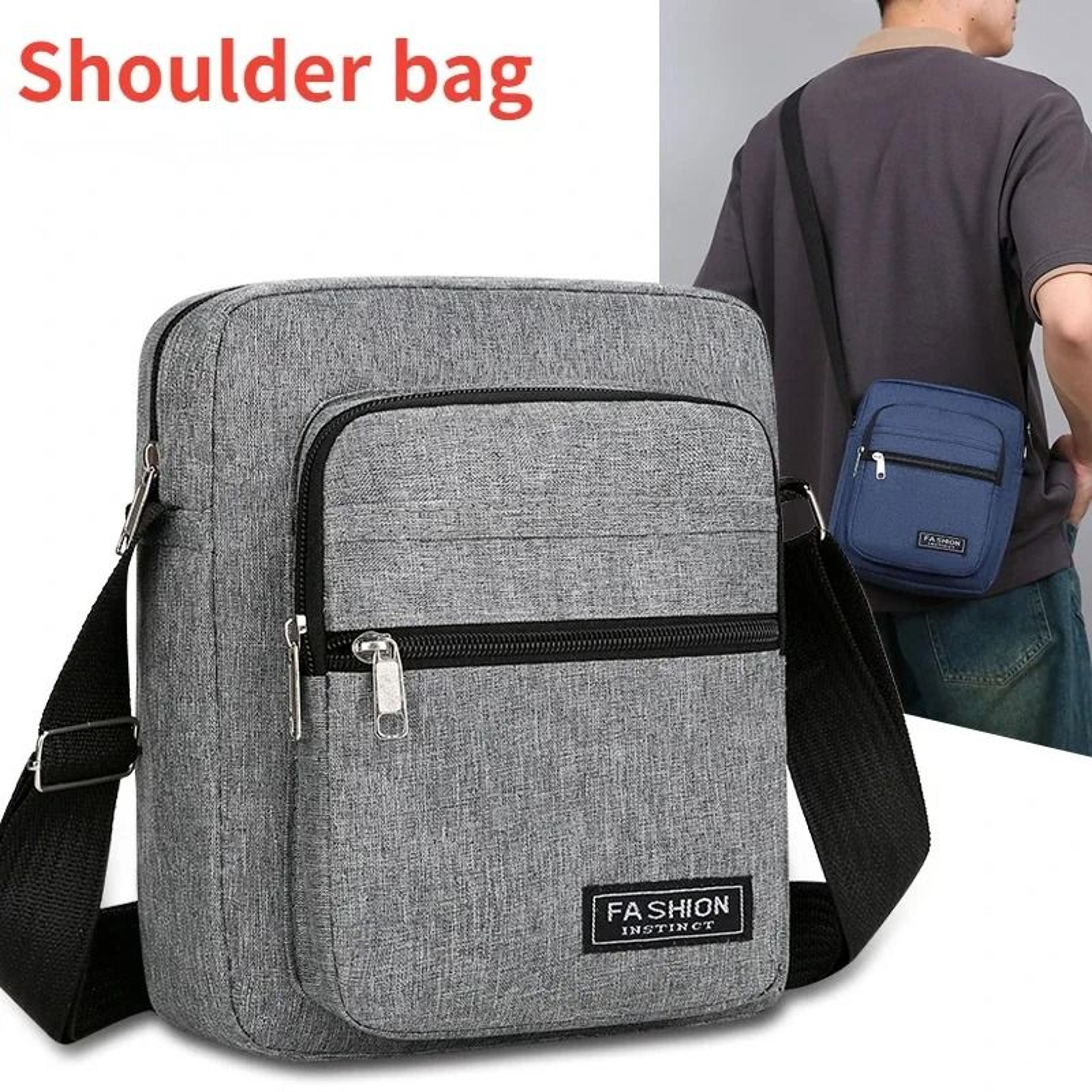 Men Crossbody Shoulder Bag With Large Capacity Oxford Travel Satchel 0