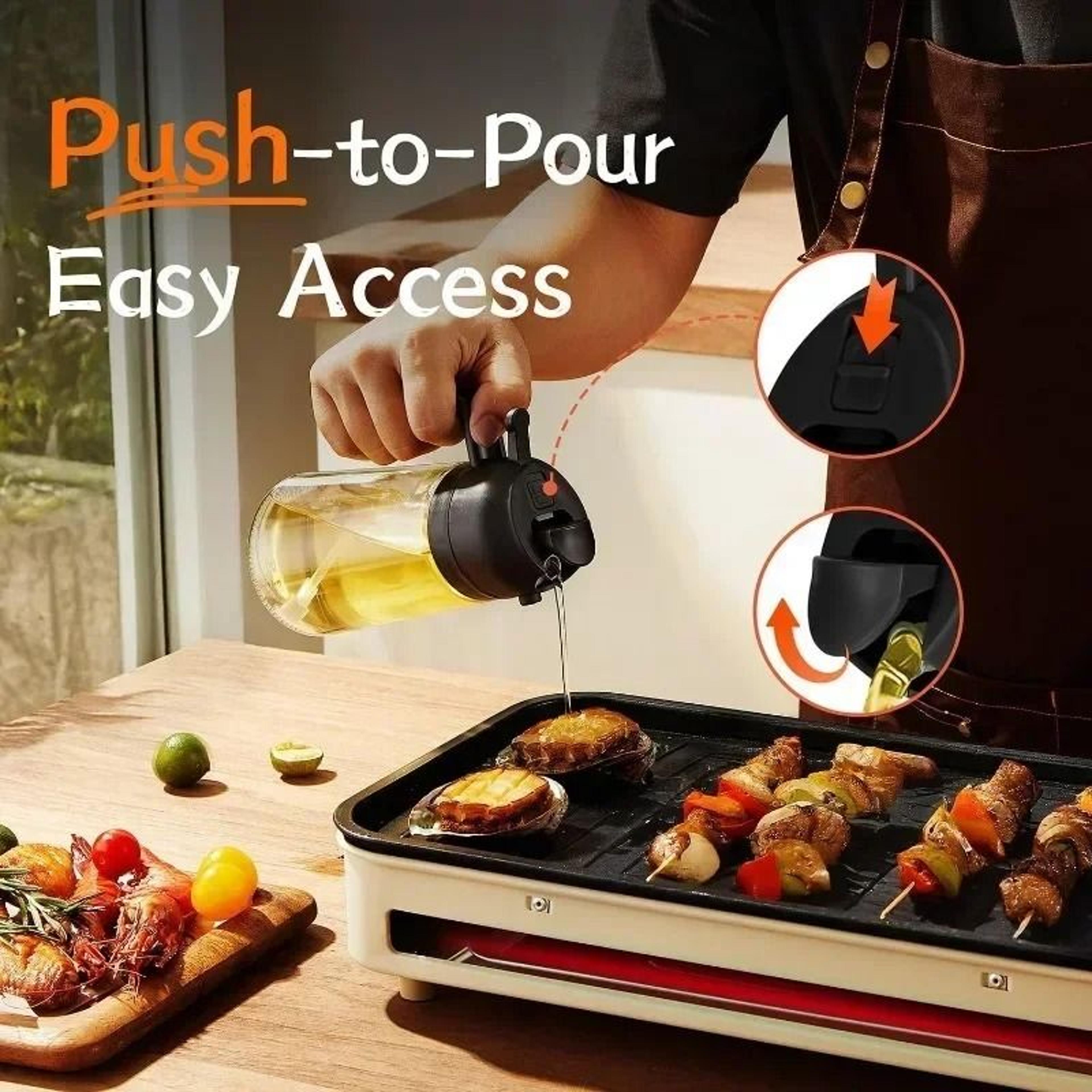 Two In One Olive Oil Dispenser And Sprayer Plastic Bottle For Kitchen Use 3