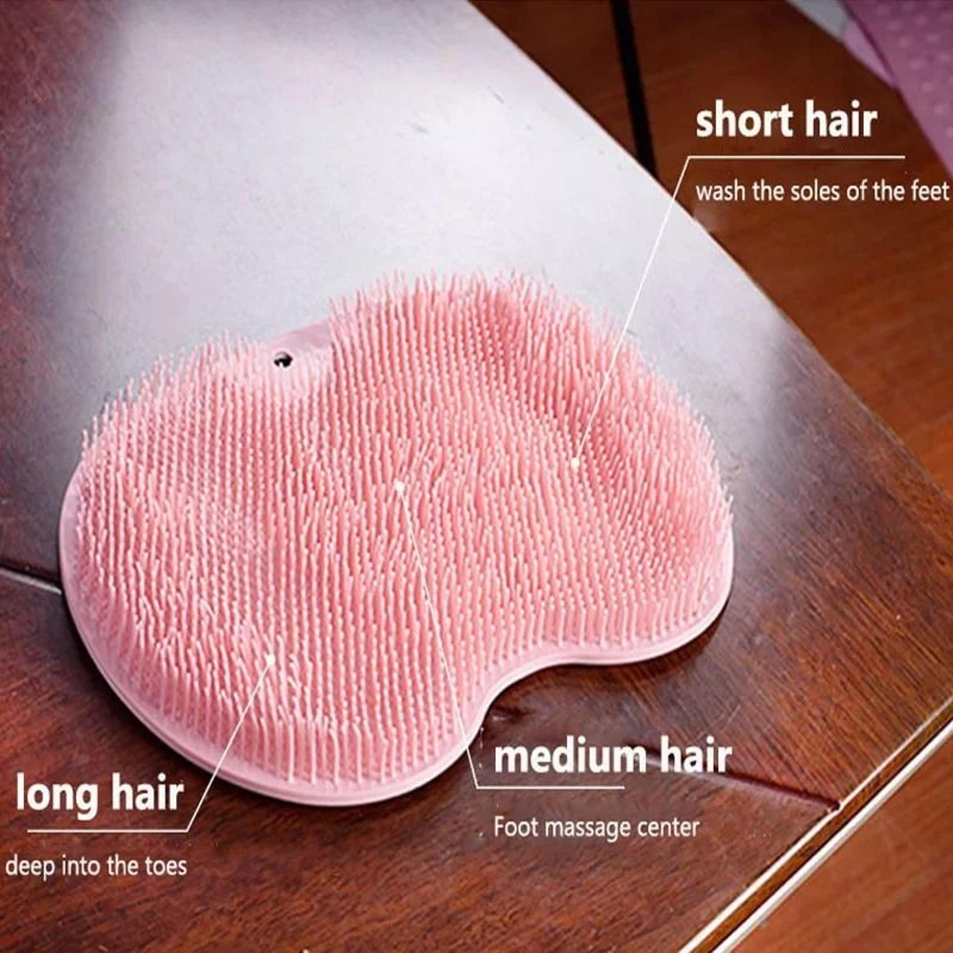 Silicone Bath Scrubber Mat And Exfoliating Back Strap Set For Shower And Foot Cleaning 2