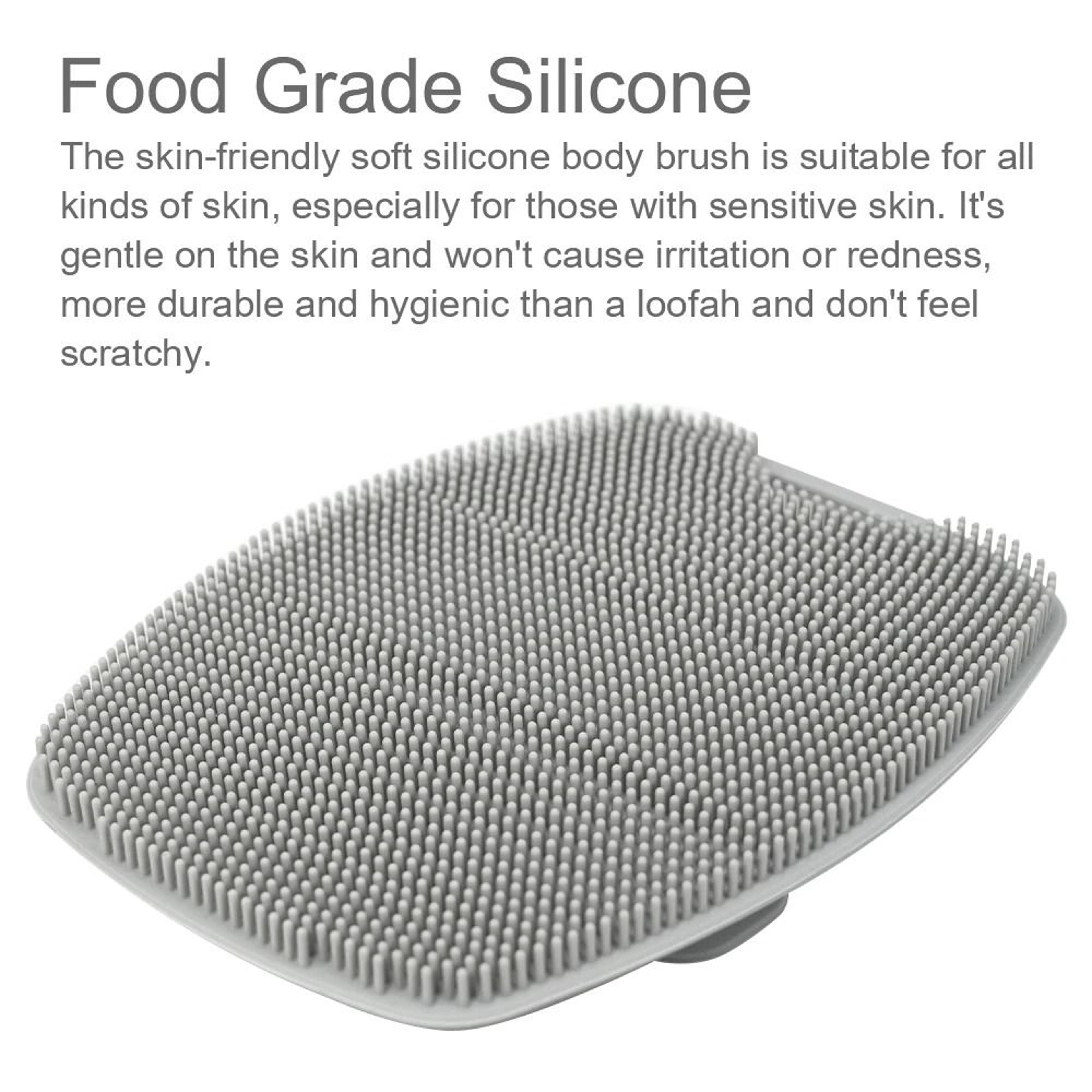 Exfoliating Silicone Body Scrubber With No Slip Handle For Deep Cleaning And Massage 1