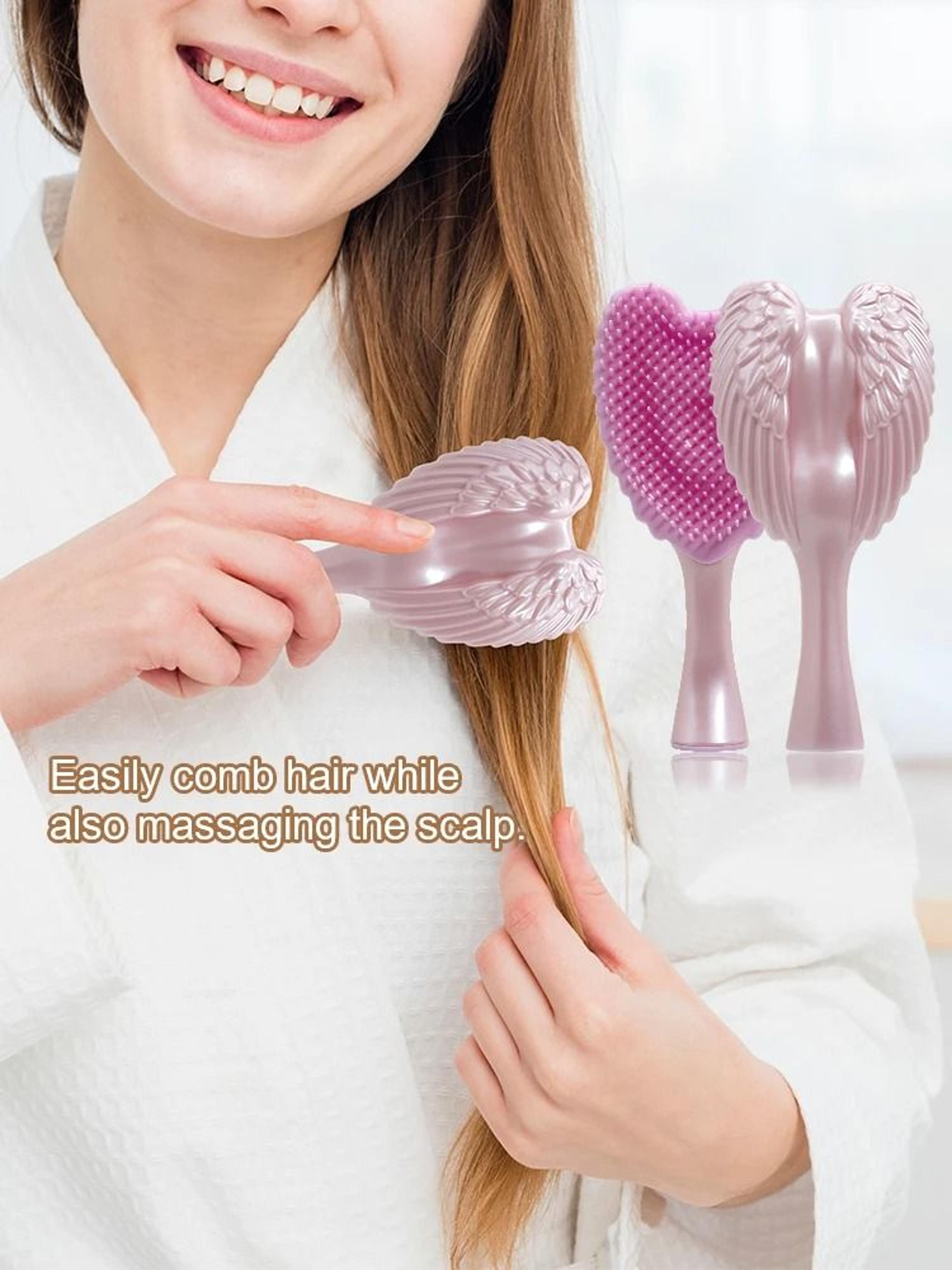 Mini Angel Detangling Hairbrush Anti Static Massage Comb For Women 0