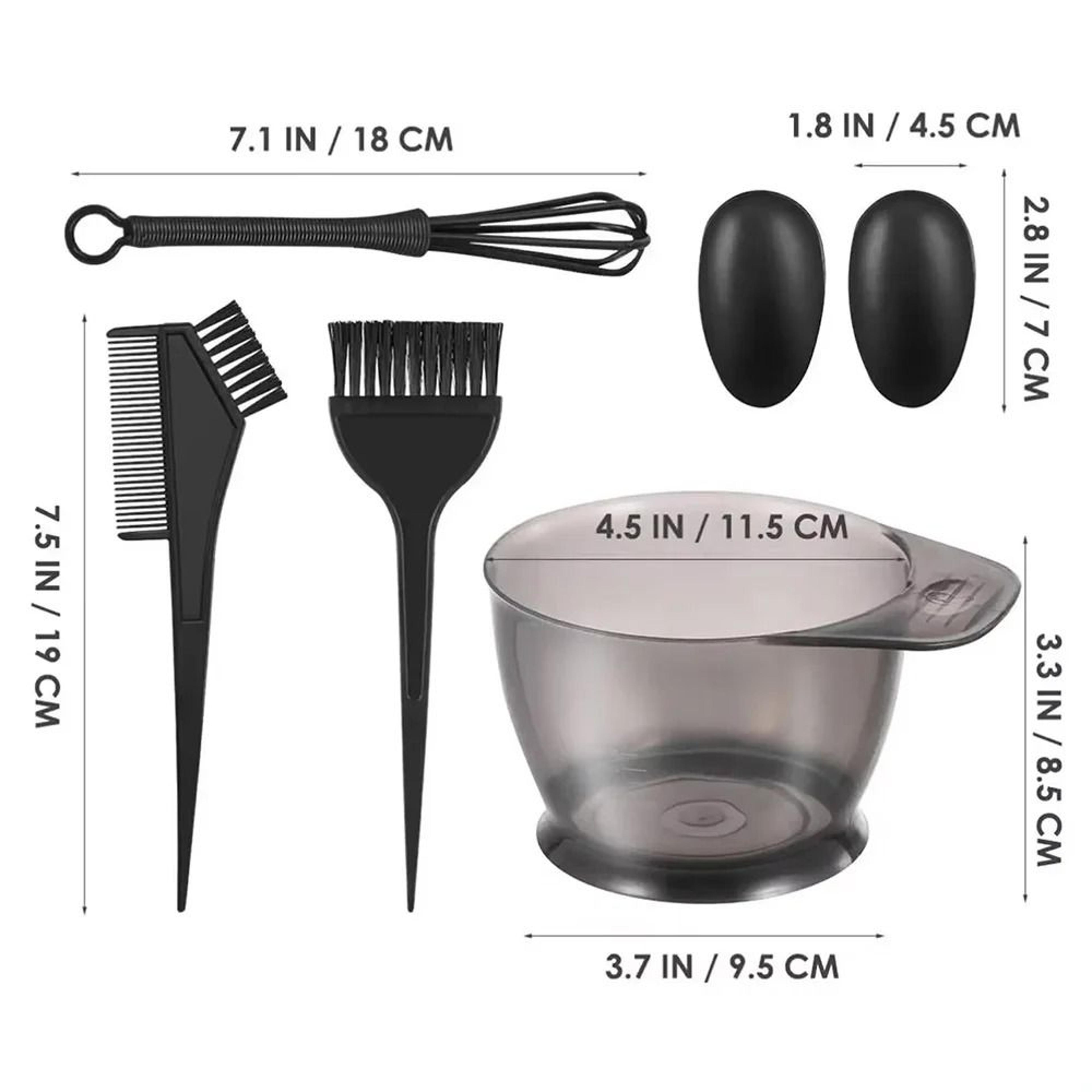 Hair Coloring Kit With Mixing Bowl Brushes Clips And Gloves For Salon Or Home Use 6