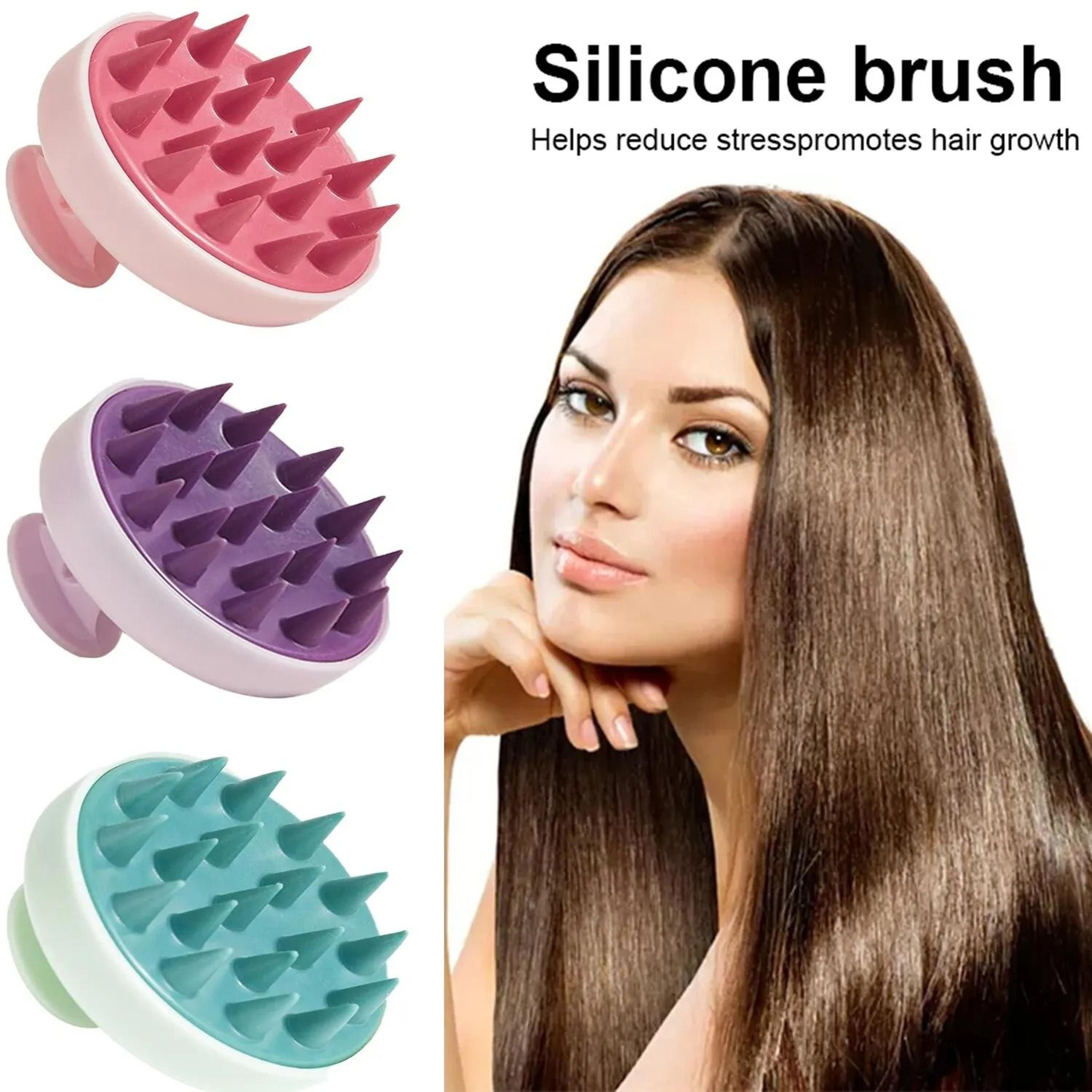 silicone shampoo brush head scalp massage comb hair washing comb body massage brush