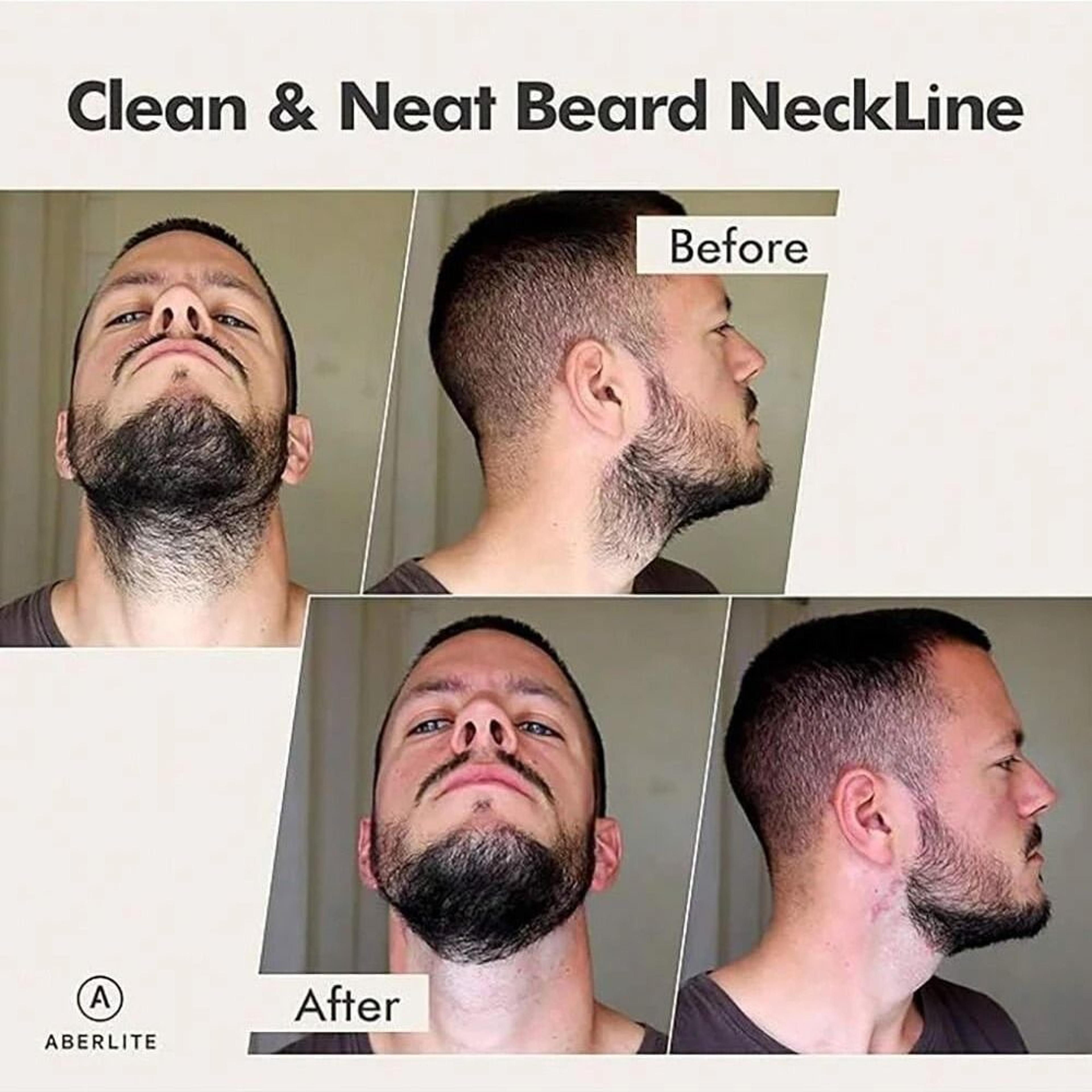 Neckline Shaving Template Beard Shaper Grooming Guide For Men 4