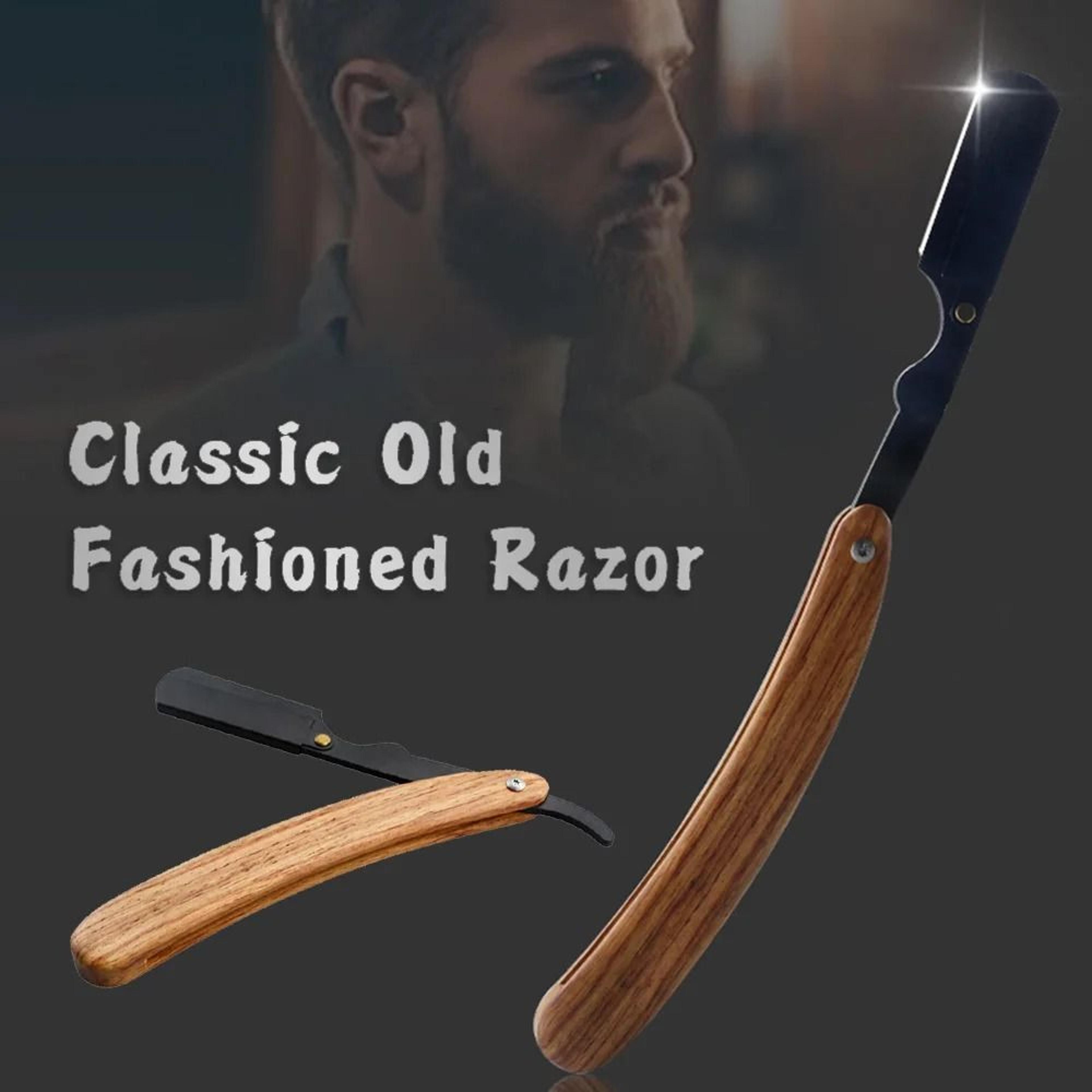Beard Shaver Rosewood Fold Stainless Steel Portable Shaving Tool 0