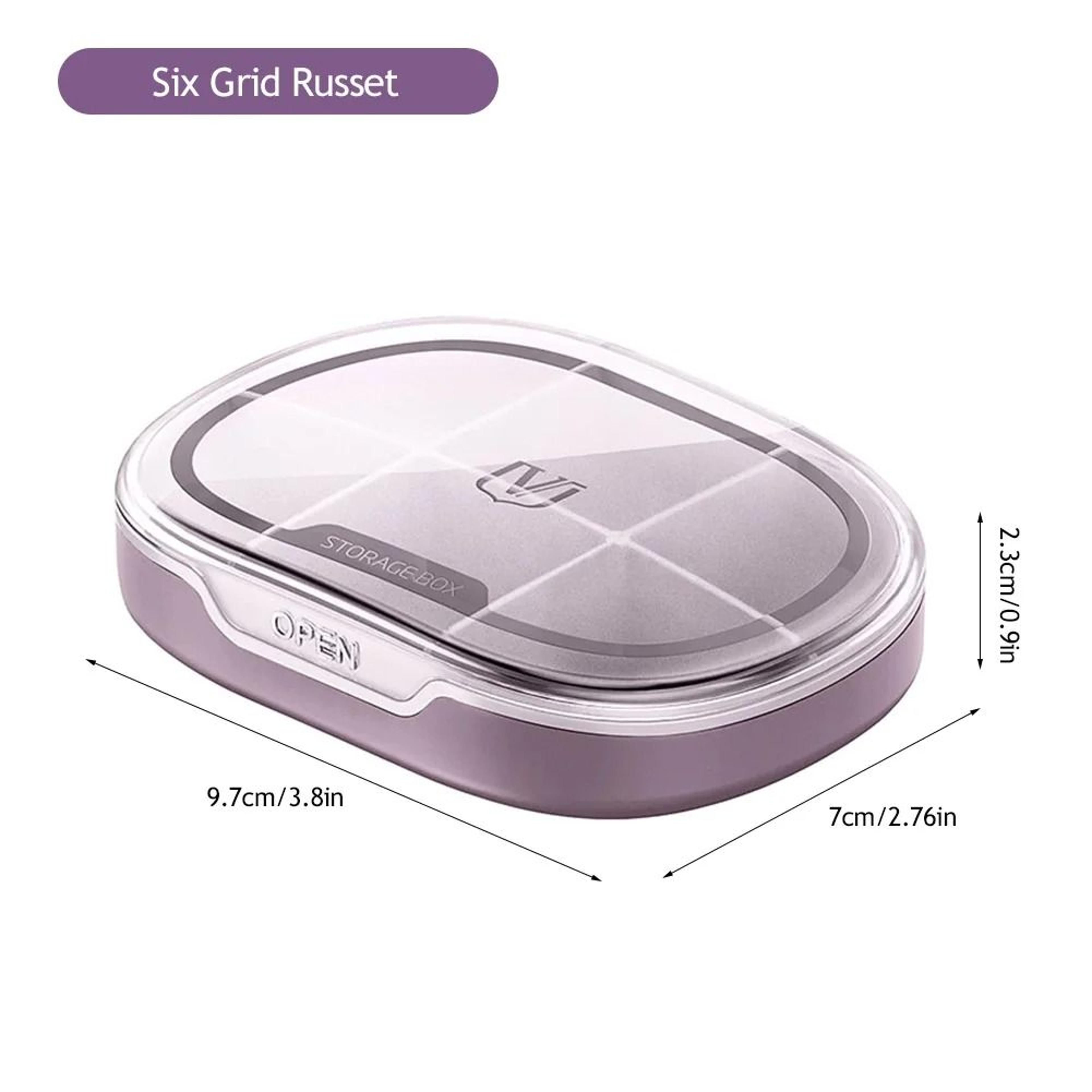 Portable Pill Storage Box With 4 Or 6 Grid Compartments For Travel And Daily Use 10