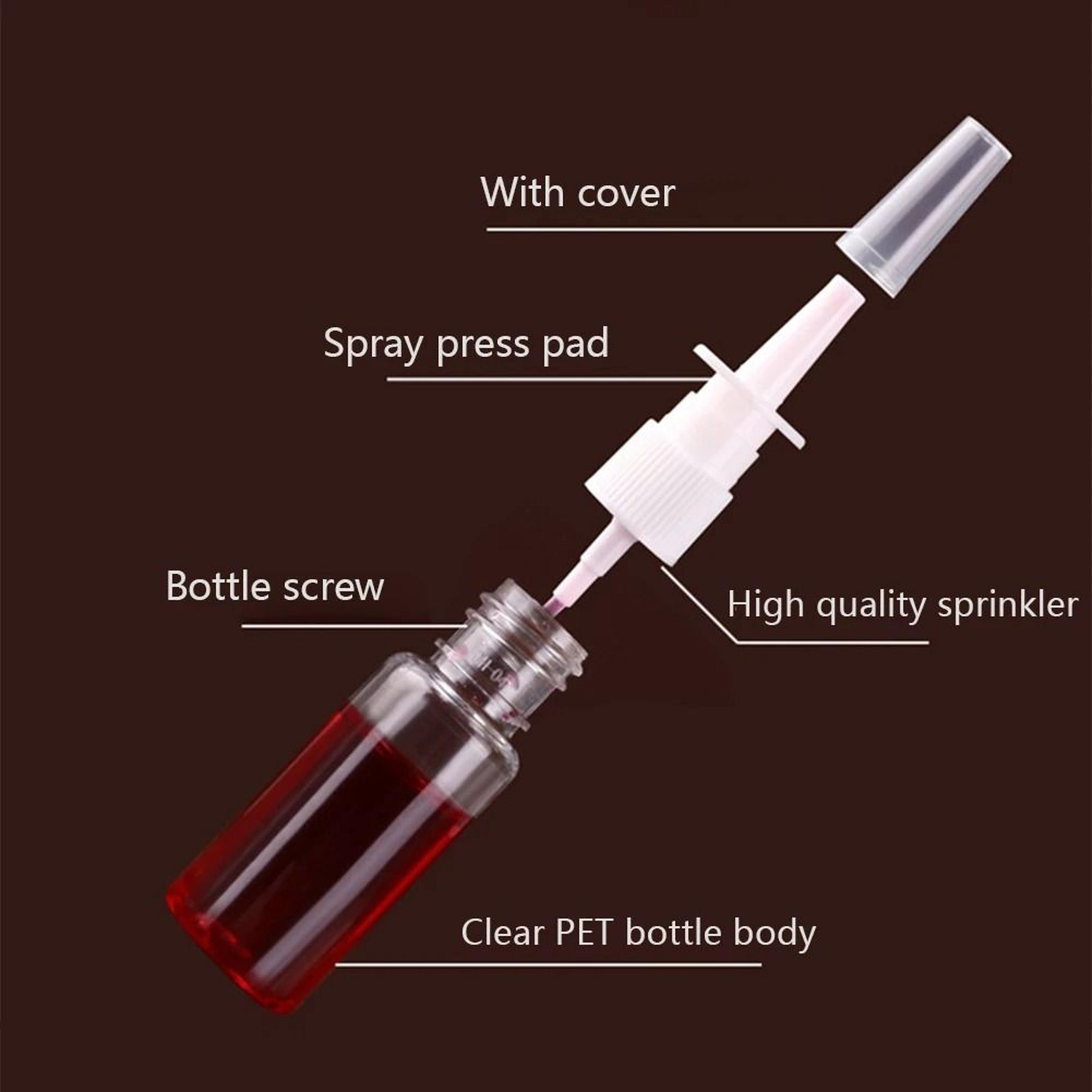 Refillable Plastic Nasal Spray Bottle Set With Pump Mist Nozzle 0