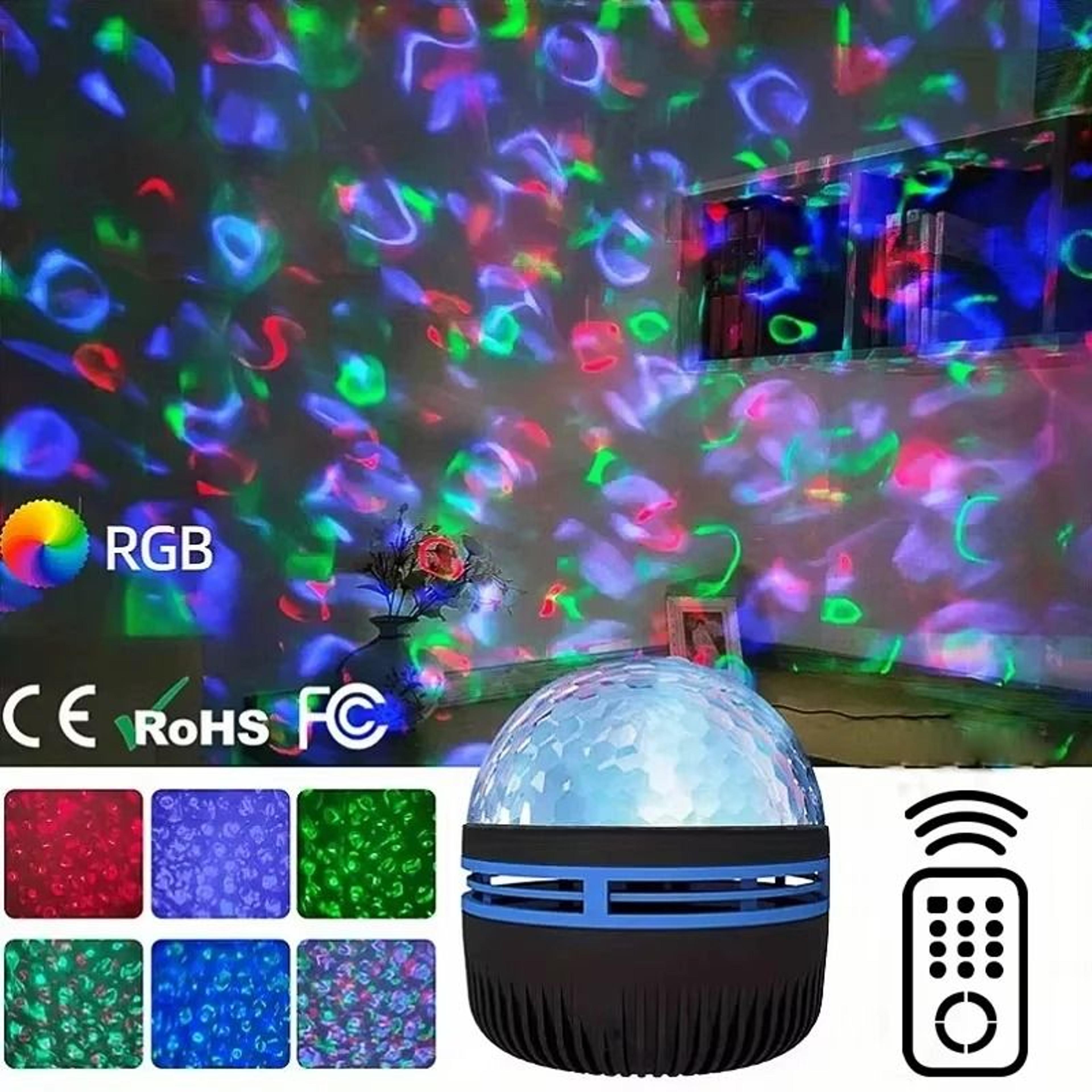 Star And Galaxy Projector Night Light With Ocean Wave Effects And 7 Color Patterns 7
