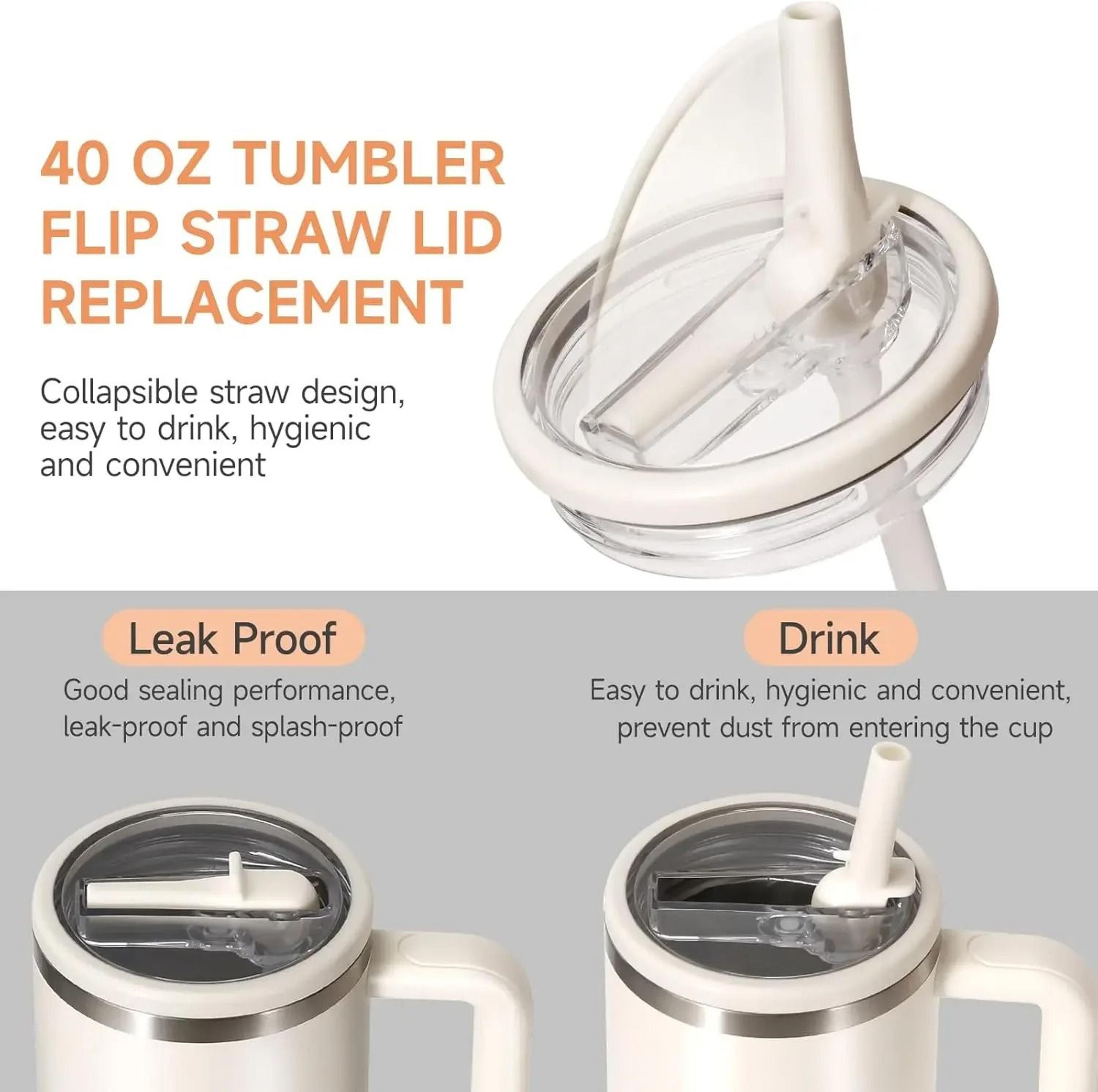 Flip Straw Leak Proof Lid Replacement For Tumbler Cups 2