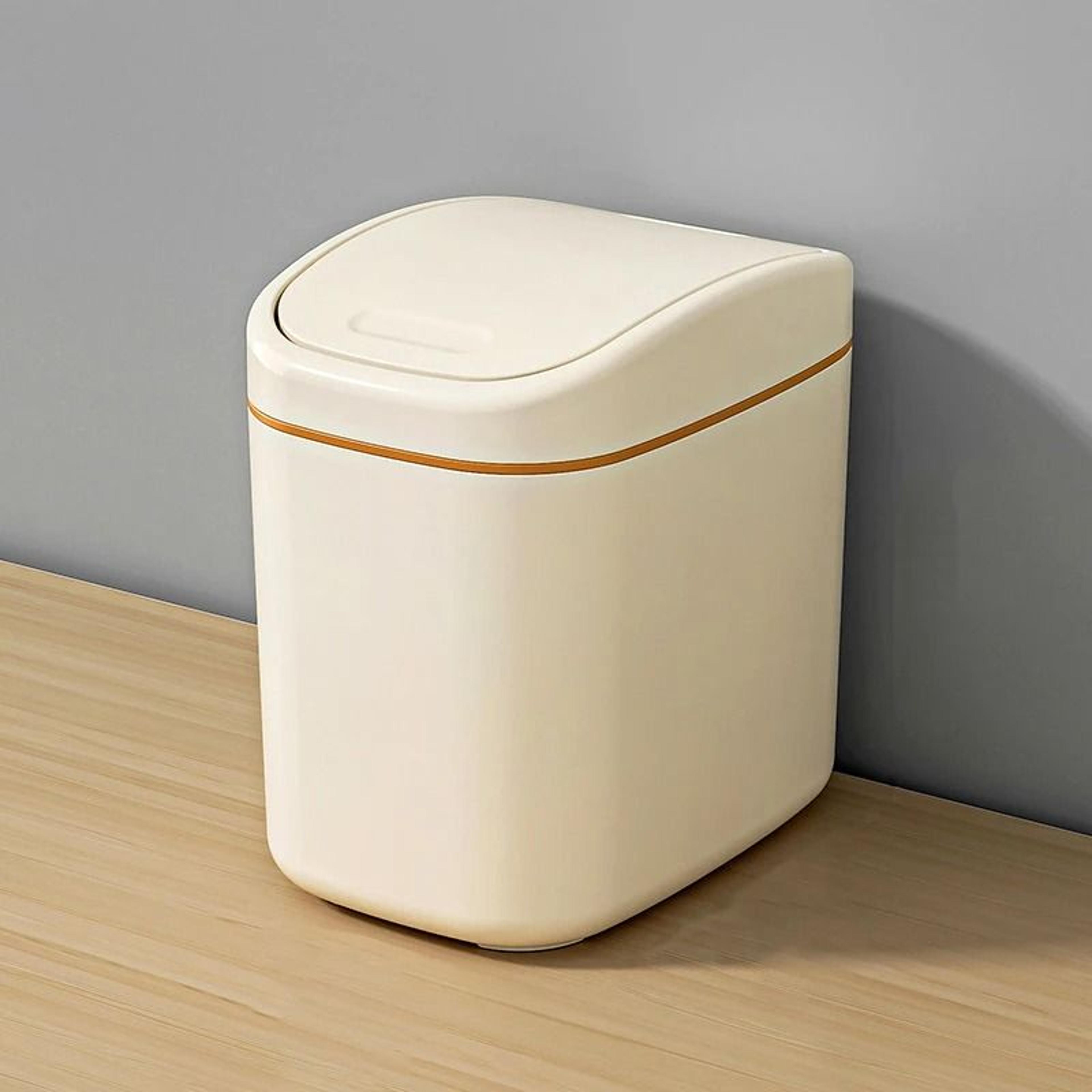 Desktop Trash Can Small Mini Garbage Can With Shake Cover For Home And Office 7
