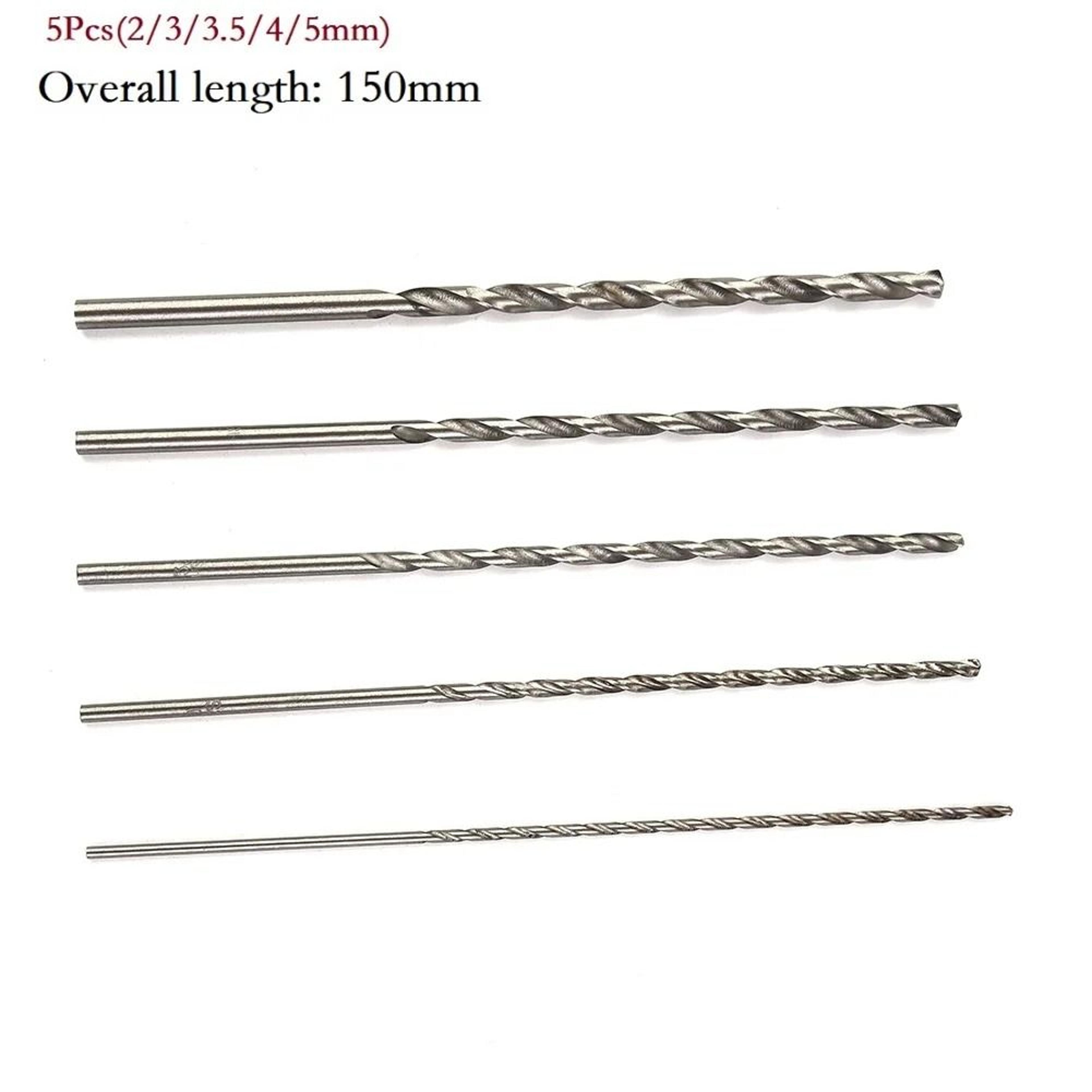 Extra Long High Speed Steel Drill Bit Set For Wood Aluminum And Plastic 5