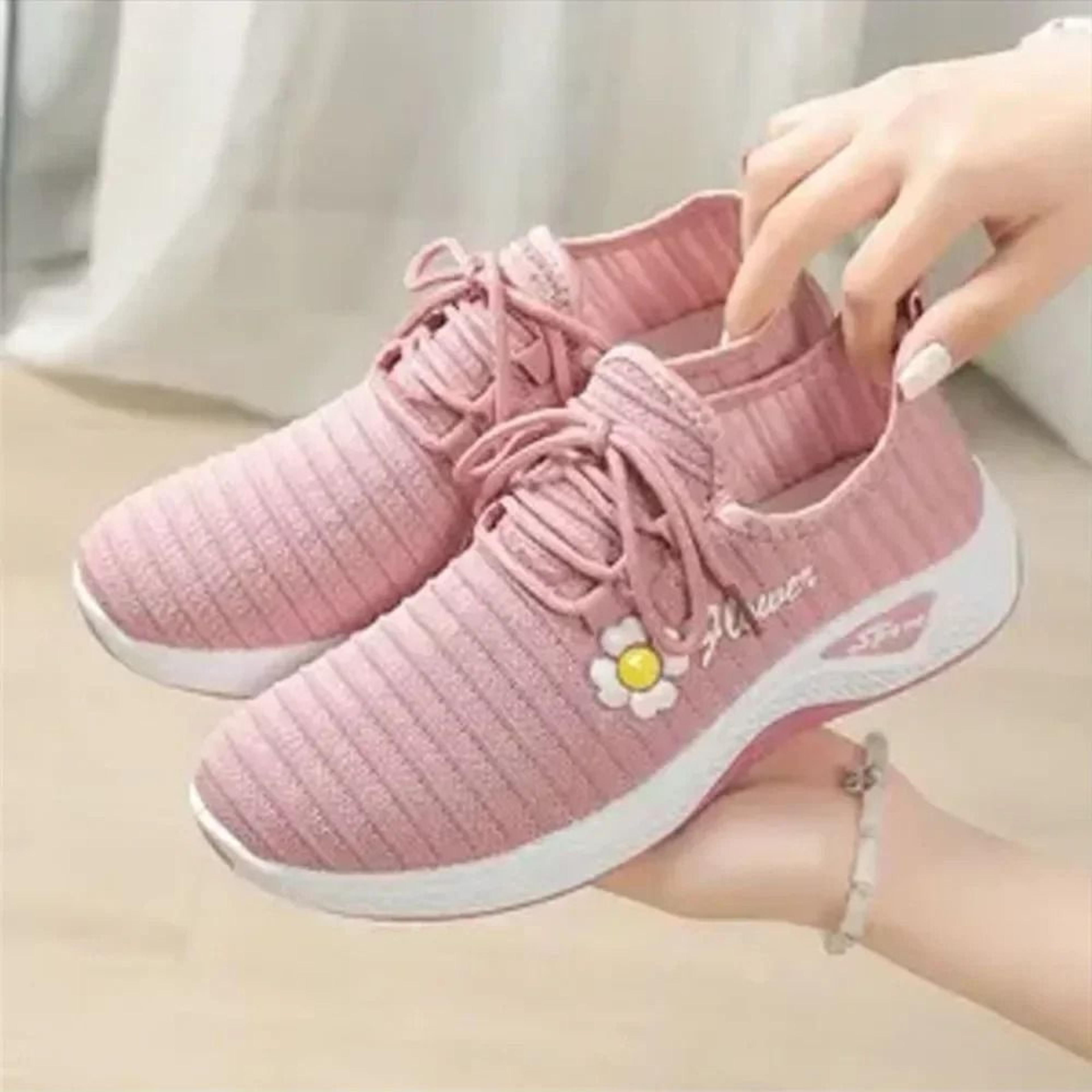 Women Running Shoes Breathable Soft Sole Casual Net Sneakers 0