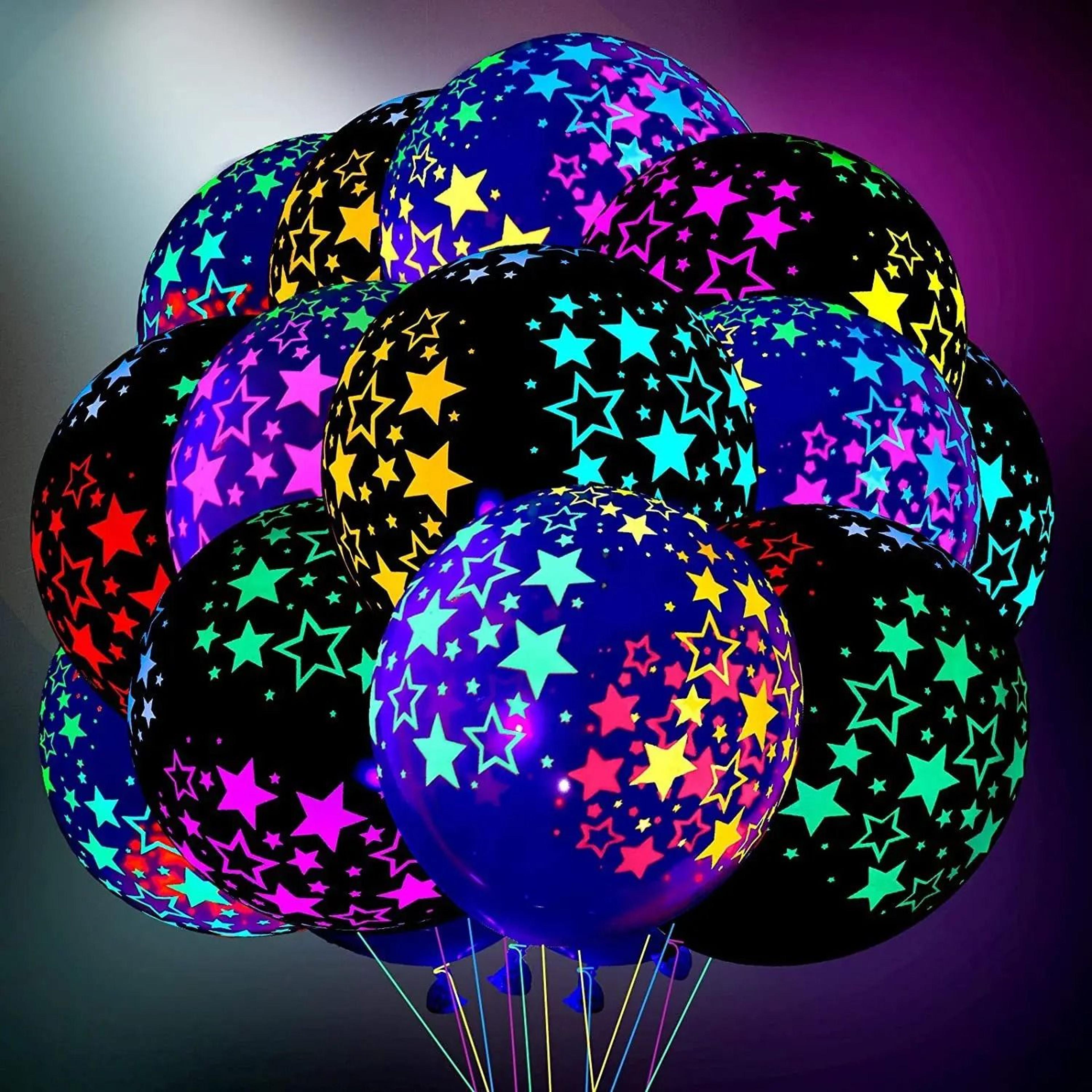 Fluorescent Glow In The Dark Heart Balloons For Party Decoration 0
