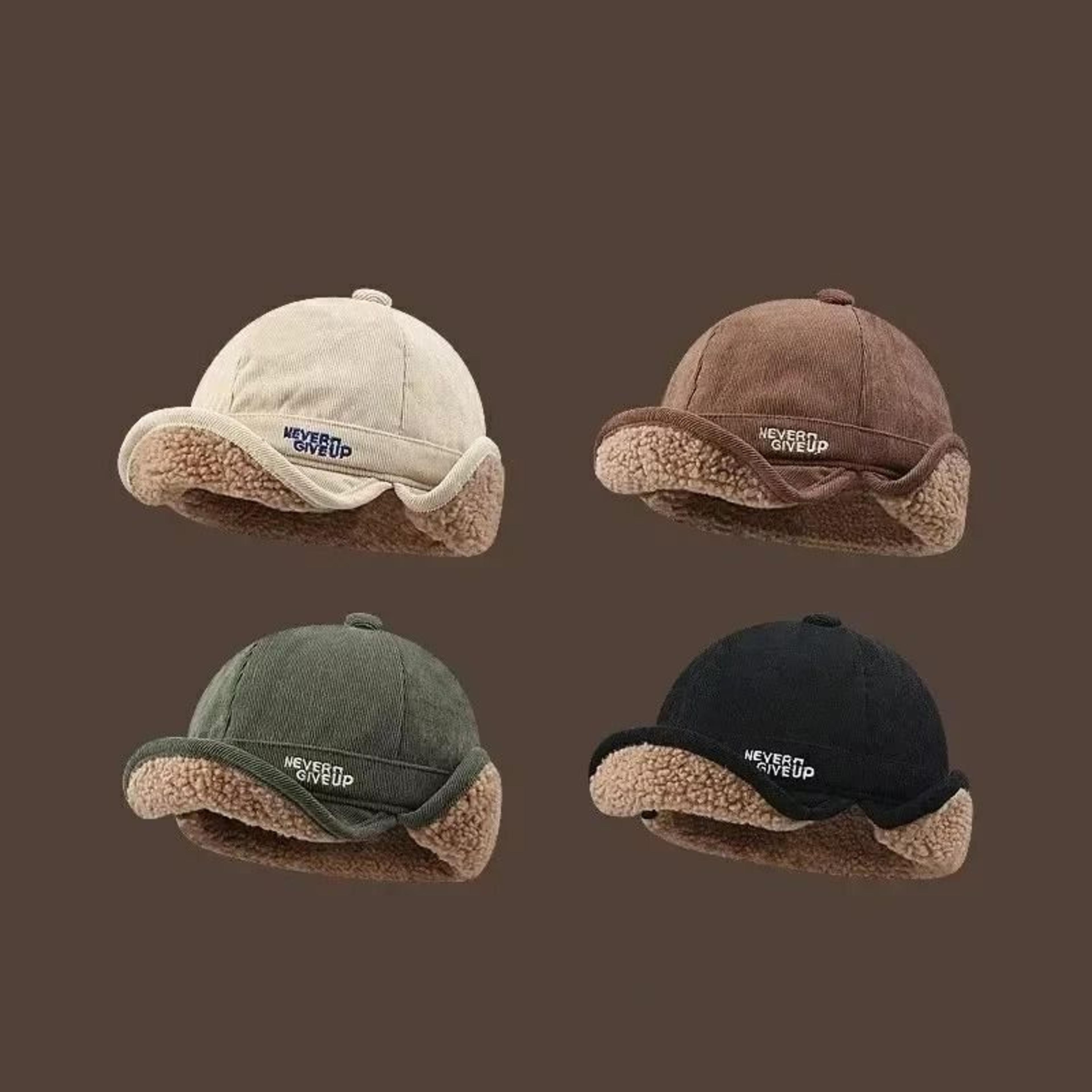 Unisex Winter Warm Fleece Lined Ear Protection Hat Windproof Outdoor Cycling Hat 2