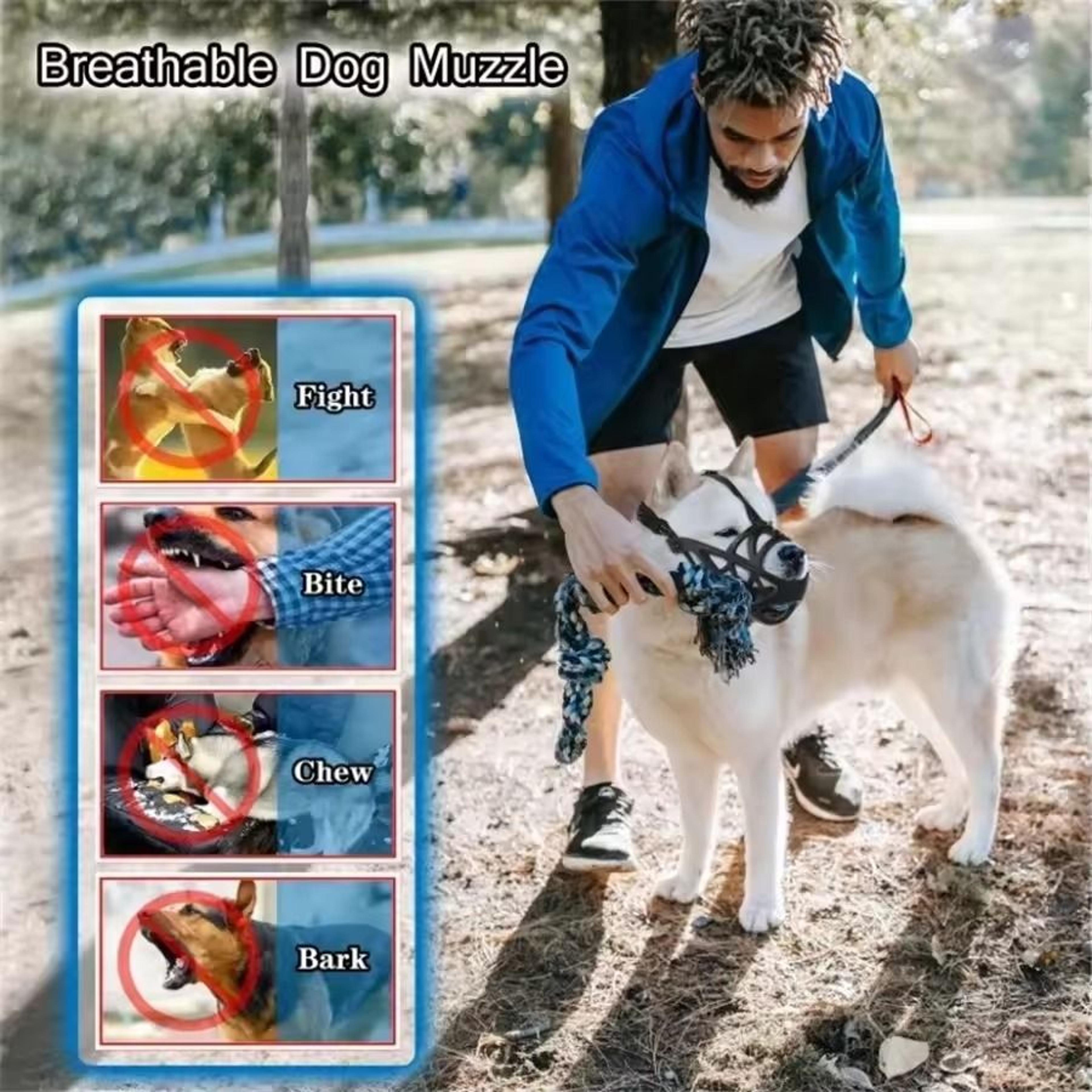 Adjustable Breathable Dog Muzzle For Biting Chewing And Barking Control 3