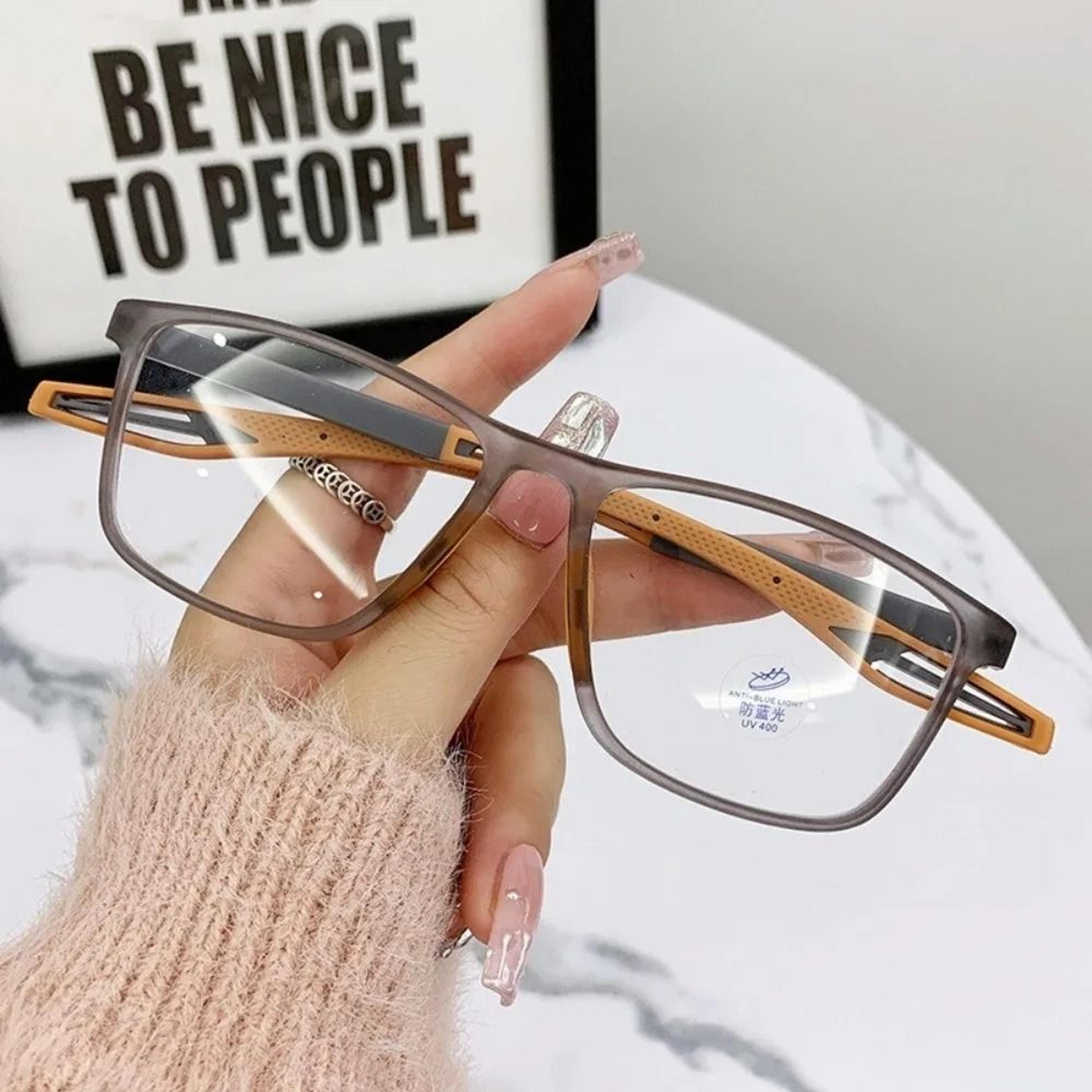 TR90 Men Reading Glasses Anti Blue Light Spring Leg Presbyopia Glasses 1
