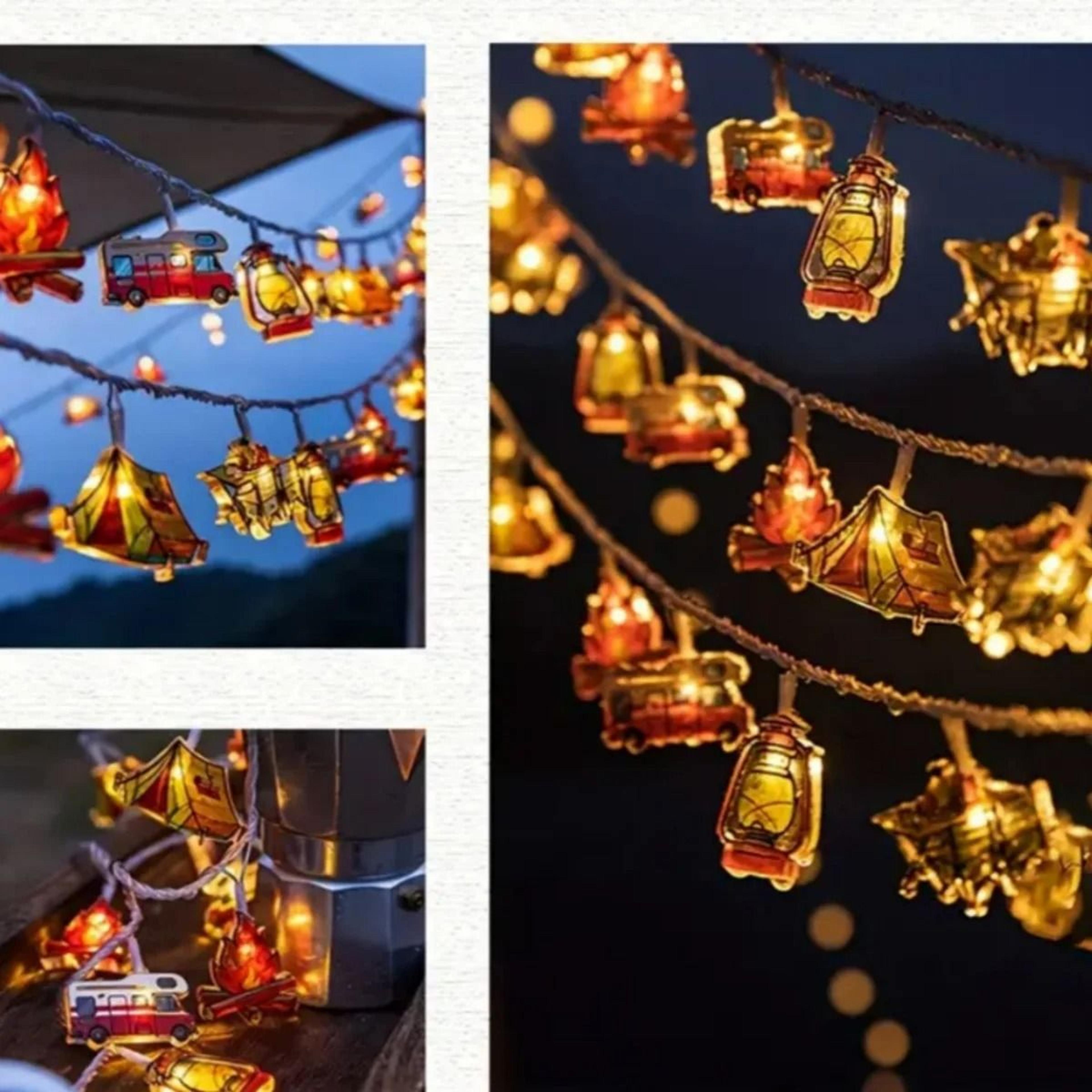 LED Camping Pattern String Lights Outdoor Decorative Fairy Lamp 4