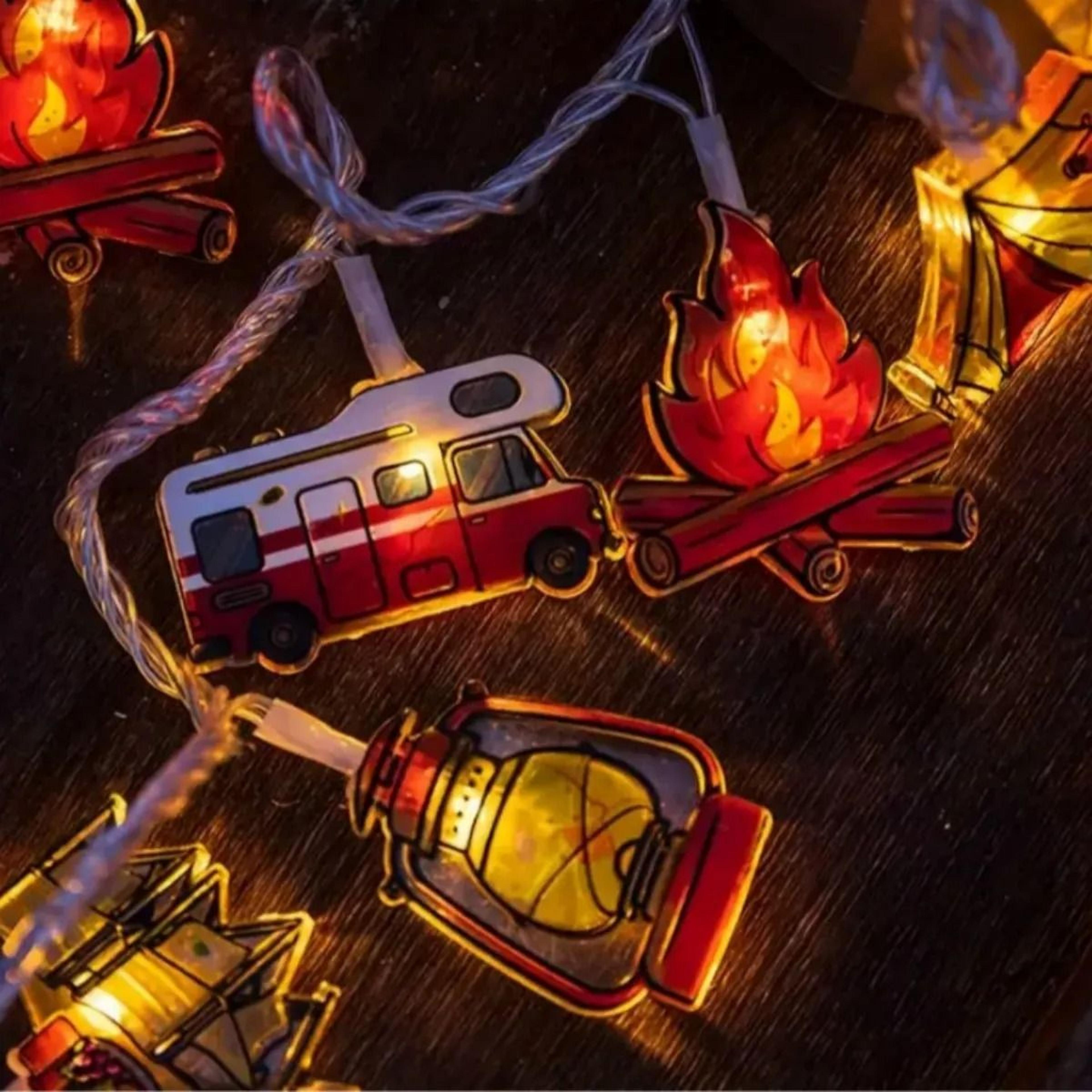 LED Camping Pattern String Lights Outdoor Decorative Fairy Lamp 5