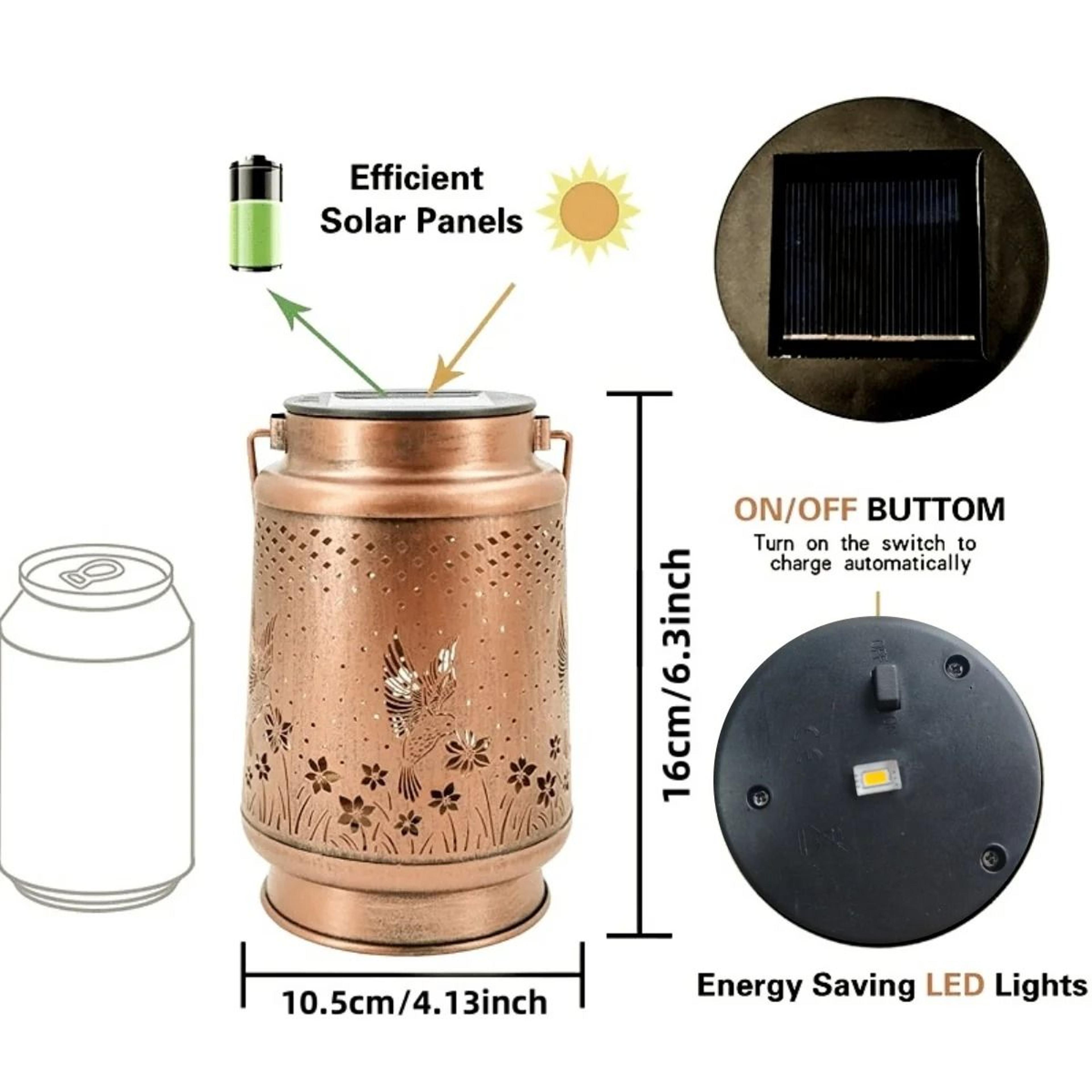 Iron Solar Lantern Outdoor Decorative Pathway Garden Light 1