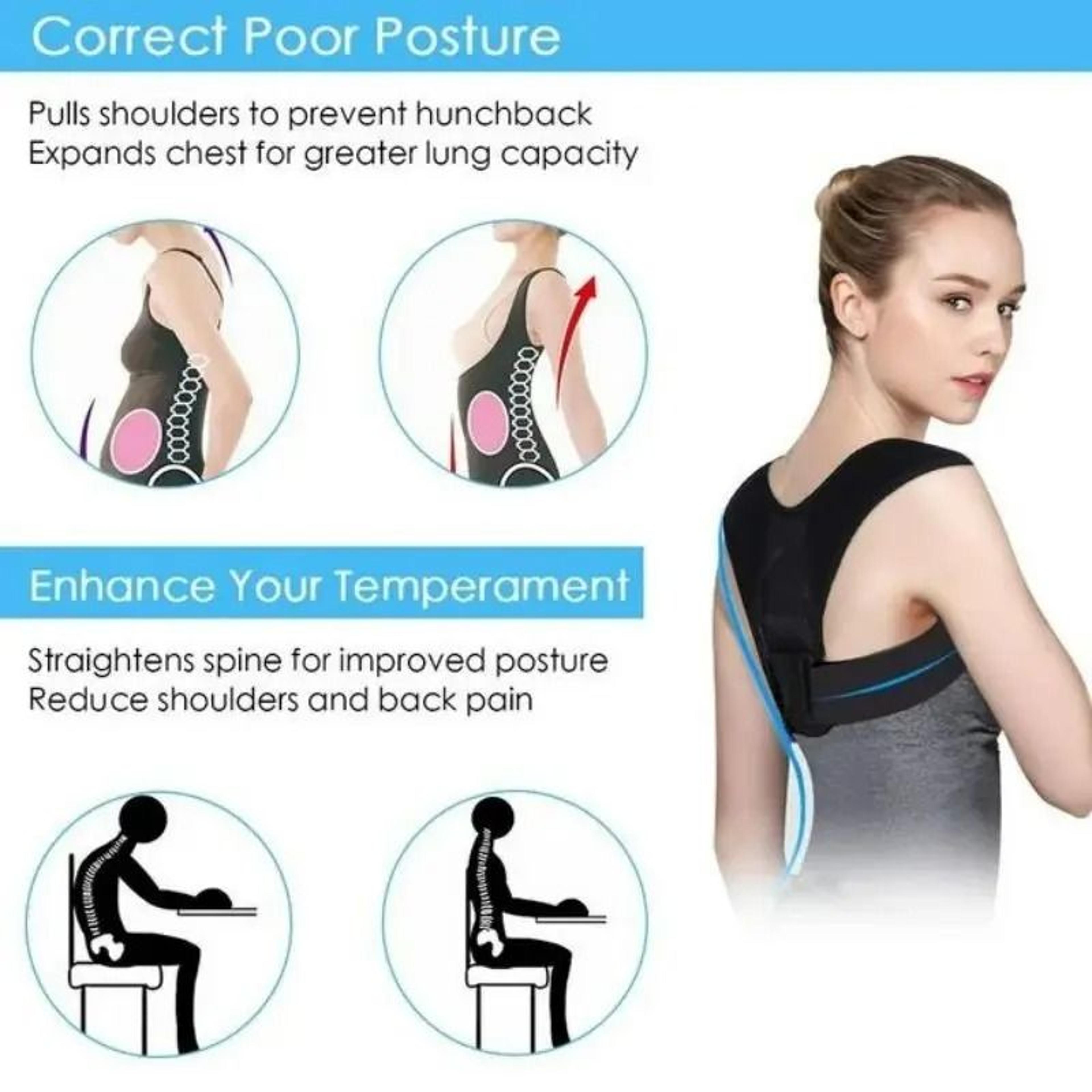 Back Posture Correction Belt For Men And Women With Adjustable Support Straps 2