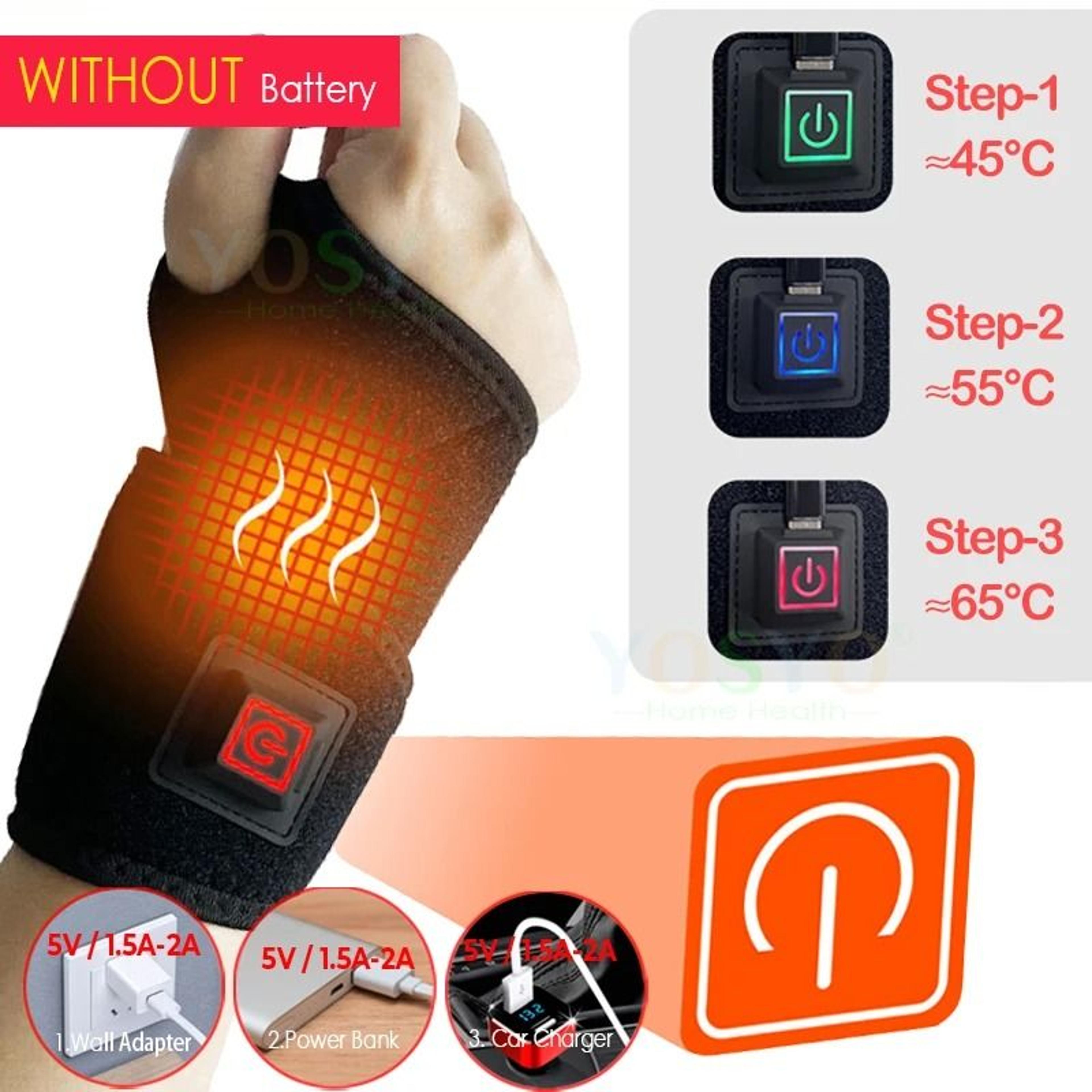 Electric Heated Wrist Support Brace With Adjustable Strap For Joint Relief And Hand Protection 0
