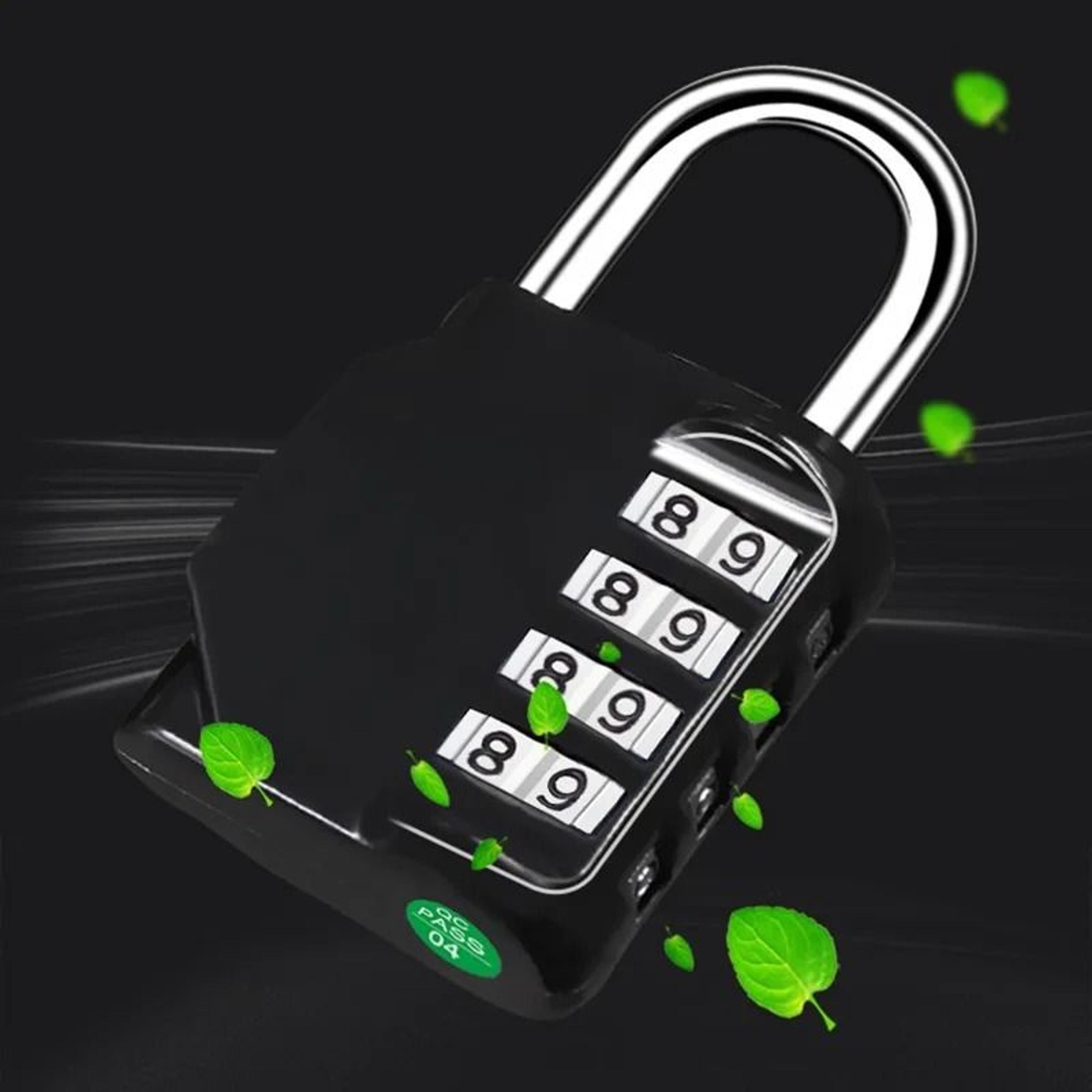 Four Digit Combination Padlock For Cabinets Luggage And Backpack Security 1
