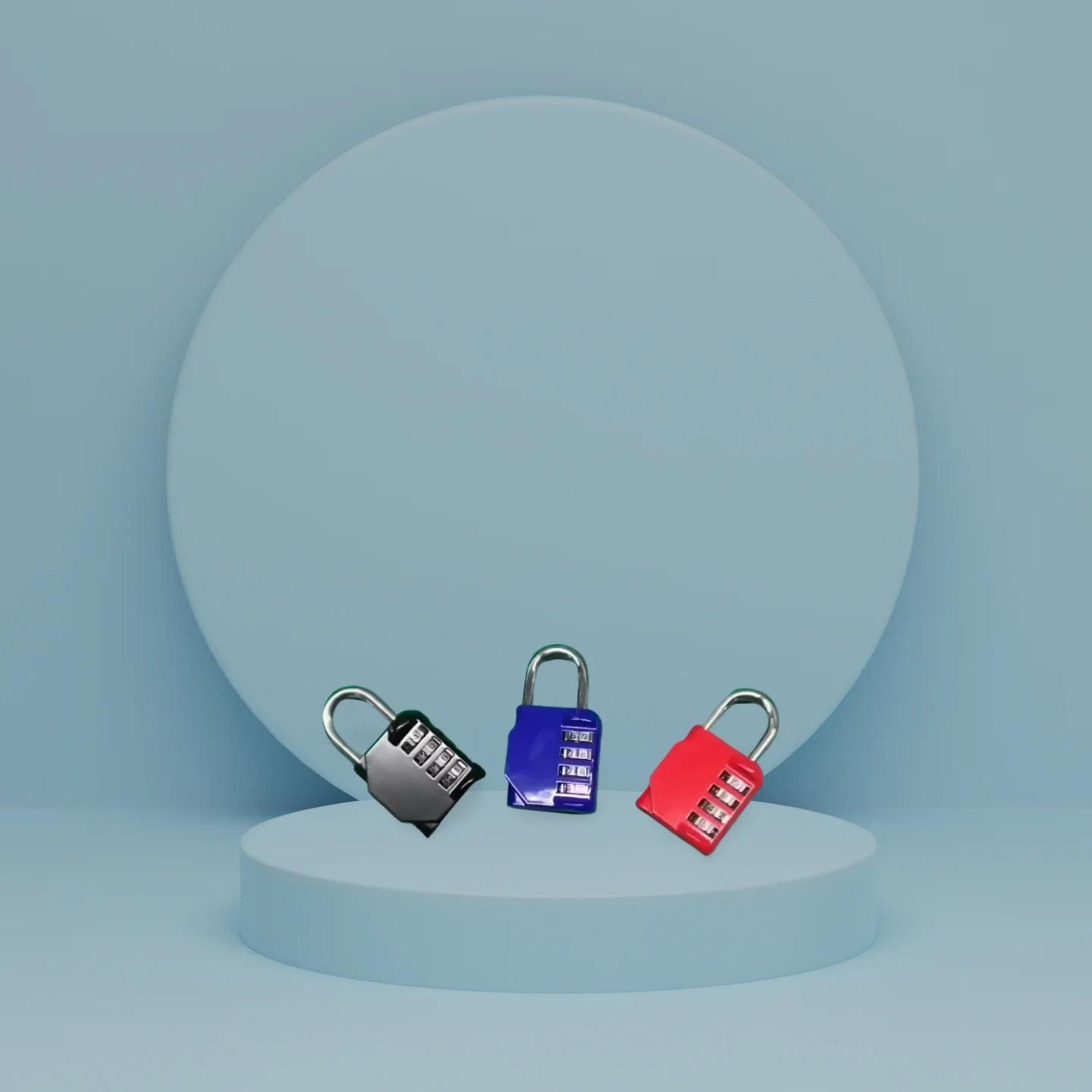 Four Digit Combination Padlock For Cabinets Luggage And Backpack Security 5