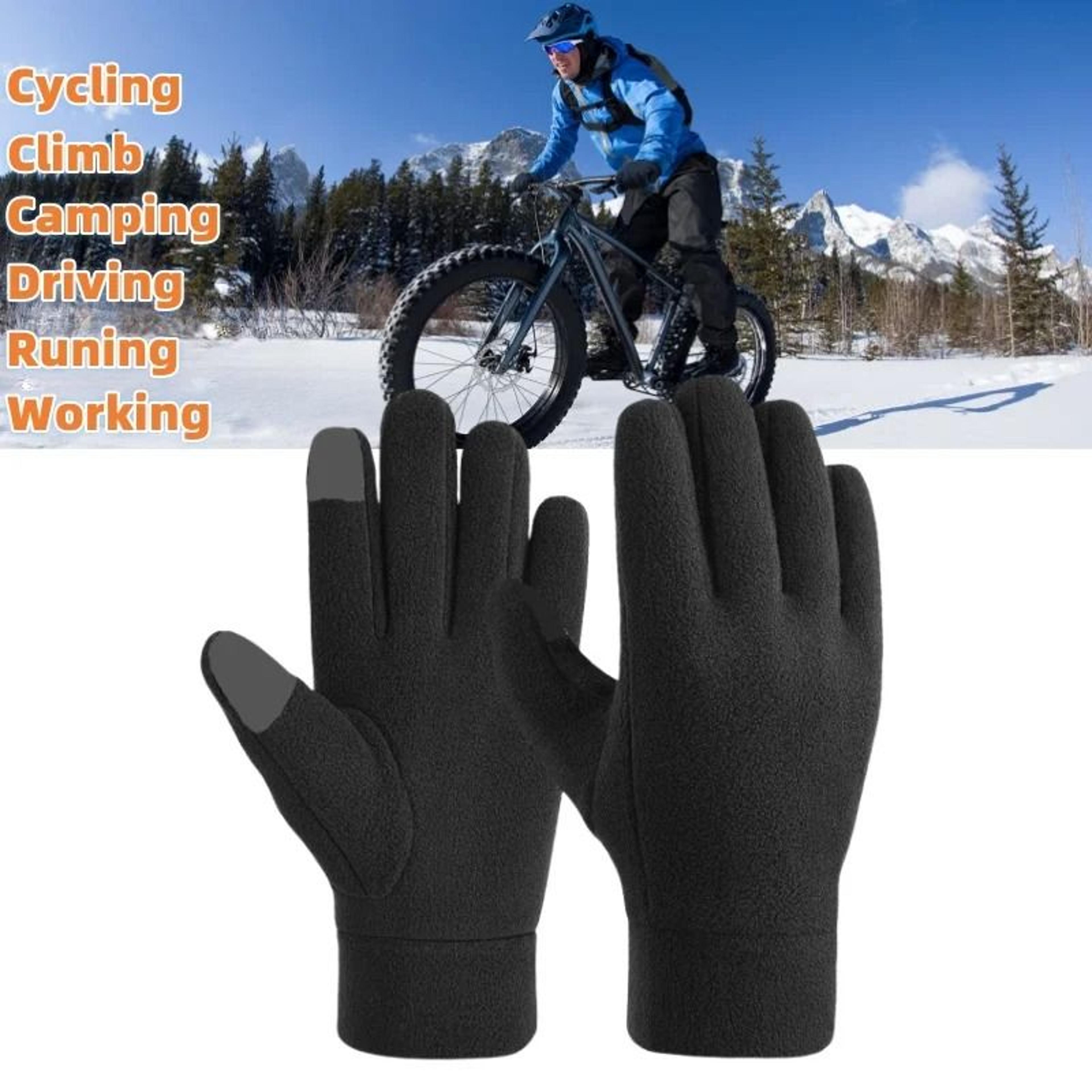 Polar Fleece Thermal Winter Gloves With Touch Screen Support For Cold Weather Running And Hiking 0