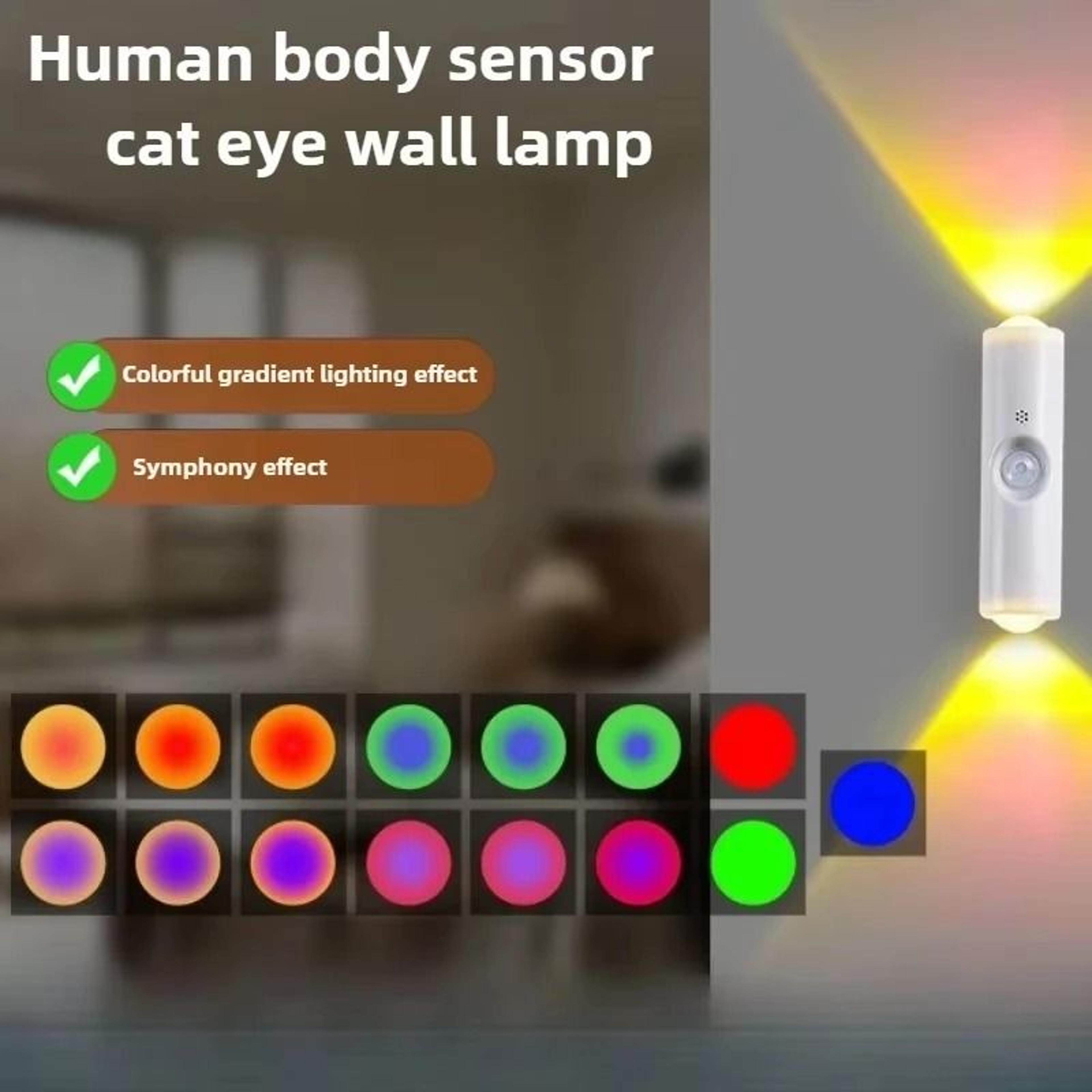 Smart RGB Gradient Night Light Magnetic Motion Sensor Rechargeable Wall Lamp 2