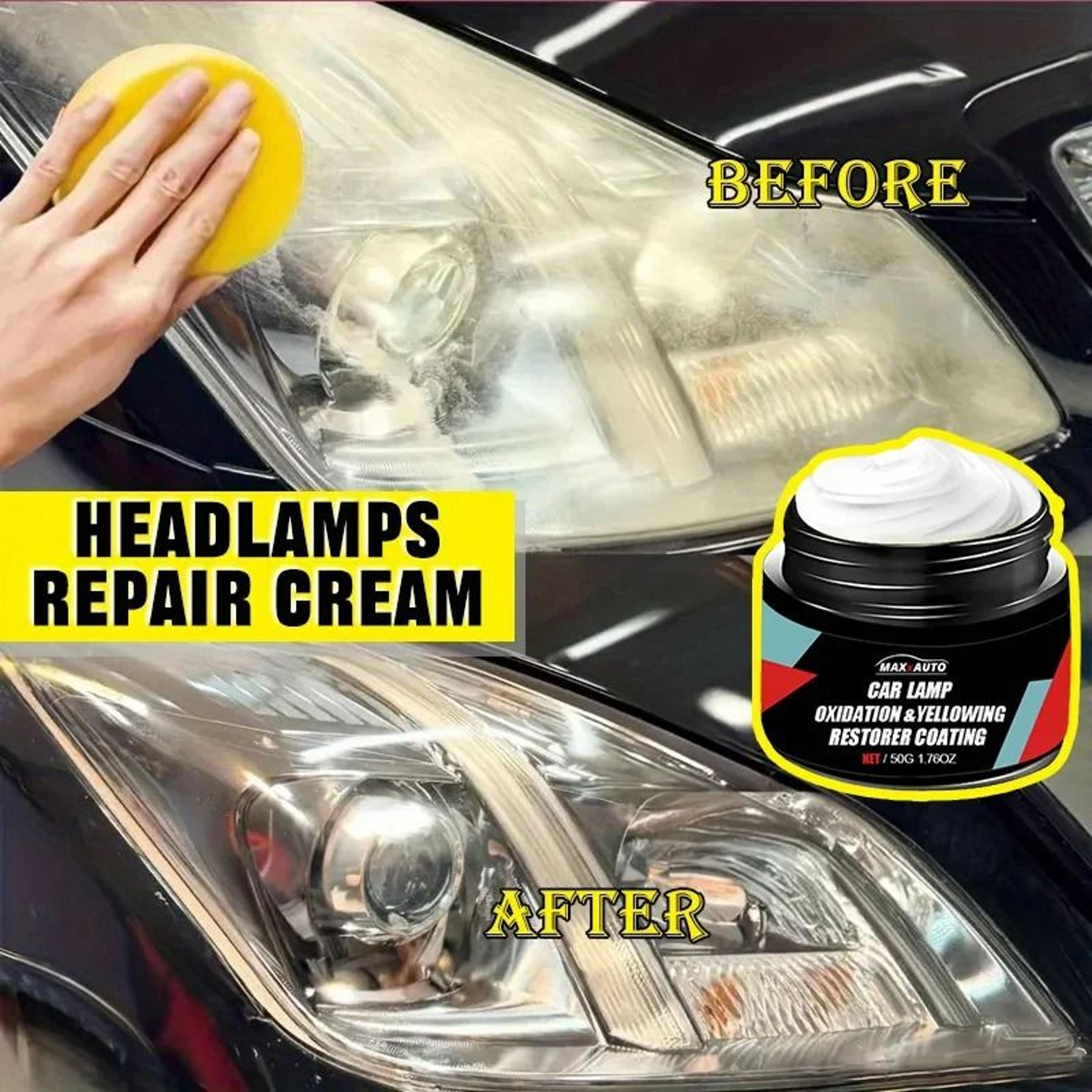 Car Headlight Restoration Polishing Kit Scratch Remover And Oxidation Cleaner Repair Paste For Head 4