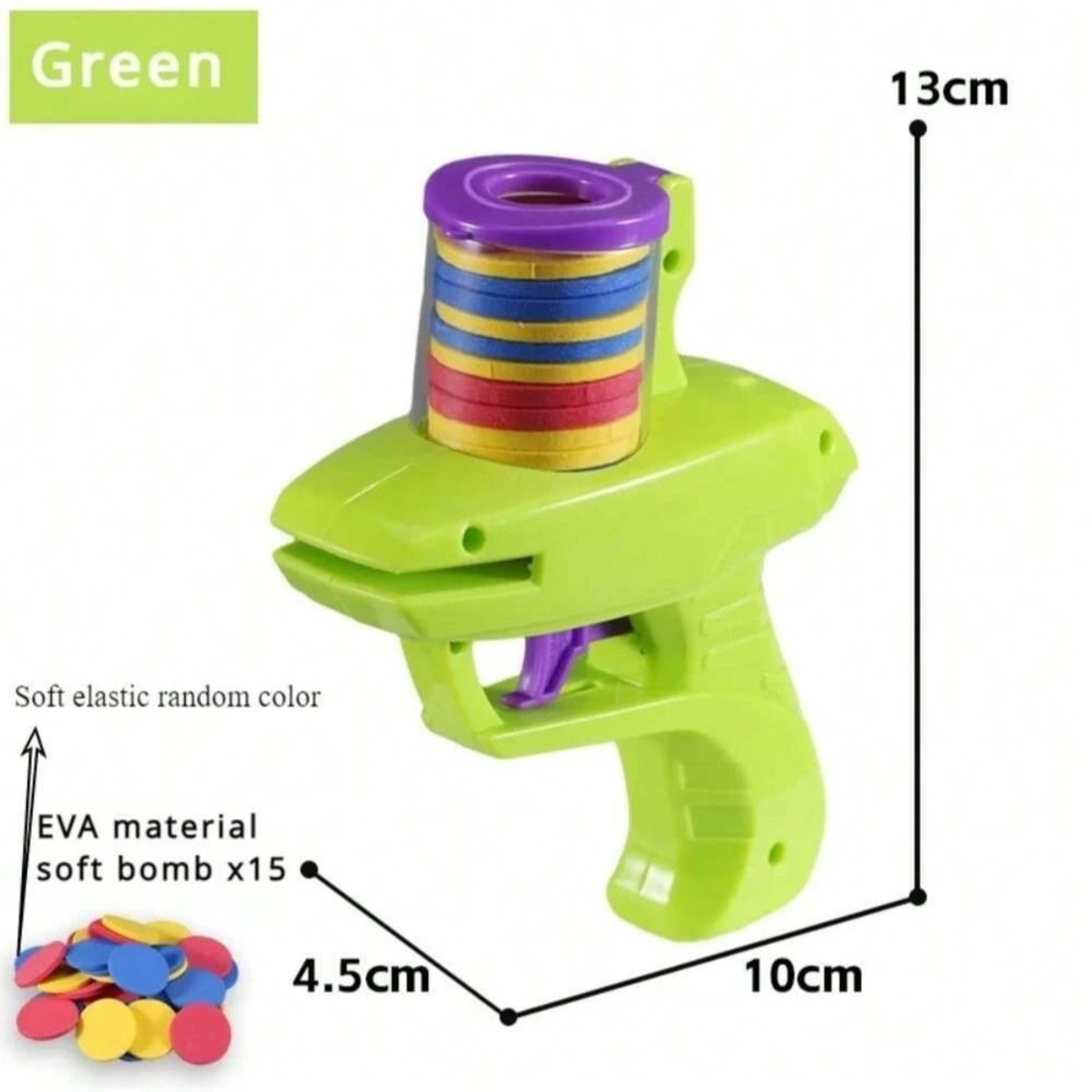 Foam Disc Launcher Flying Disc Handheld Shooter Indoor Outdoor Toy For Kids 6