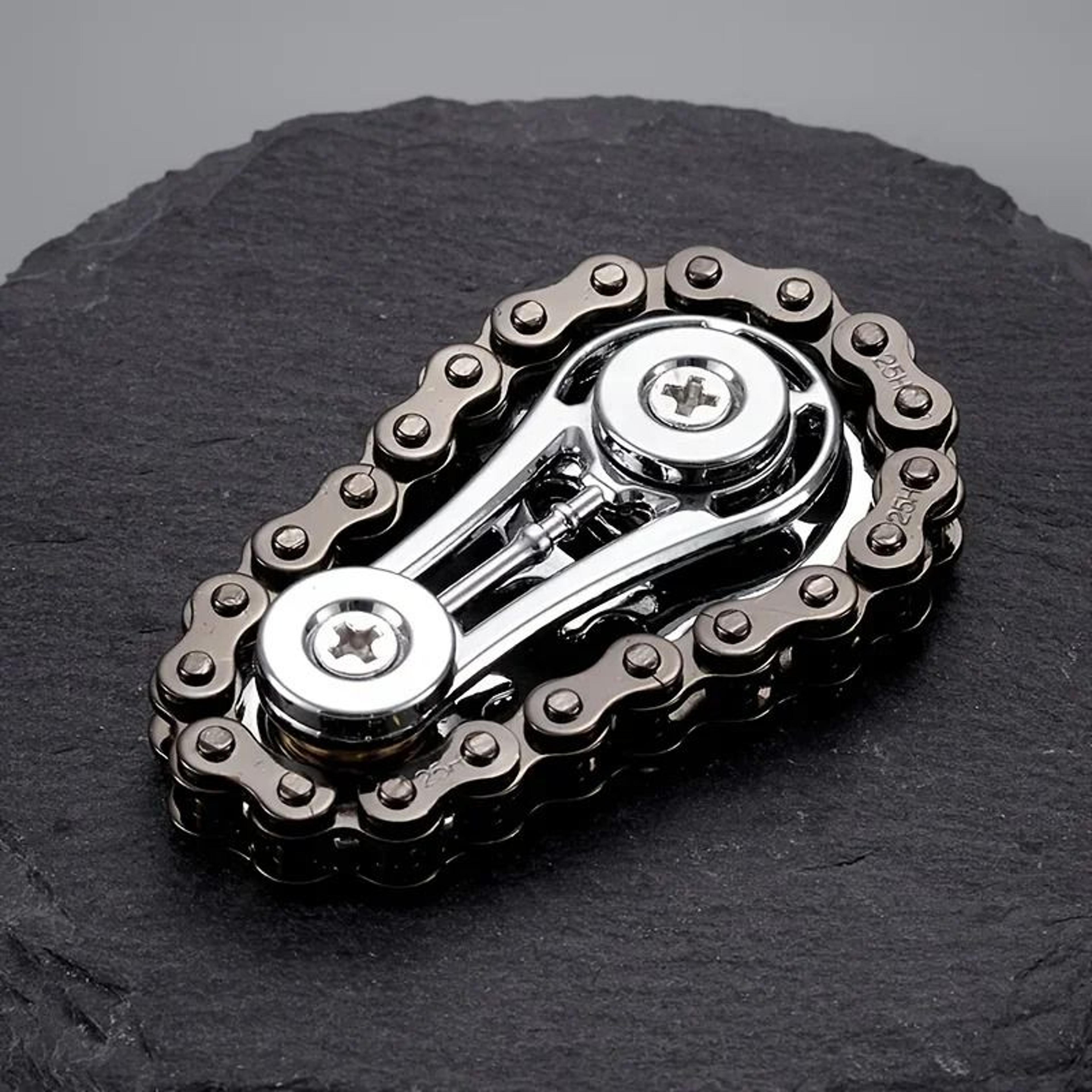 Sprockets Flywheel Fingertip Gyro Metal Chain Fidget Spinner For Stress Relief 5