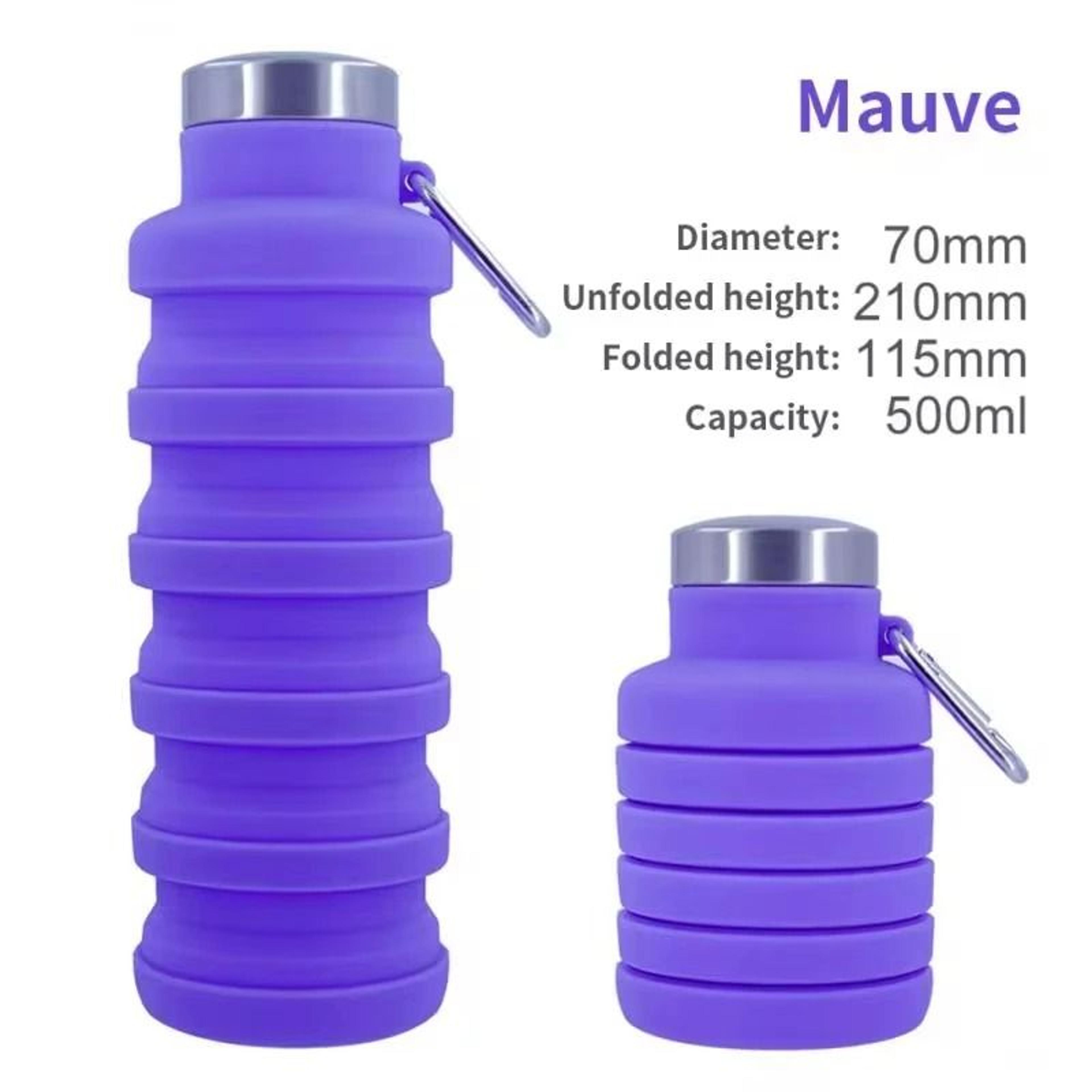 Collapsible Silicone Water Bottle With Folding Design For Outdoor Hiking And Travel 4