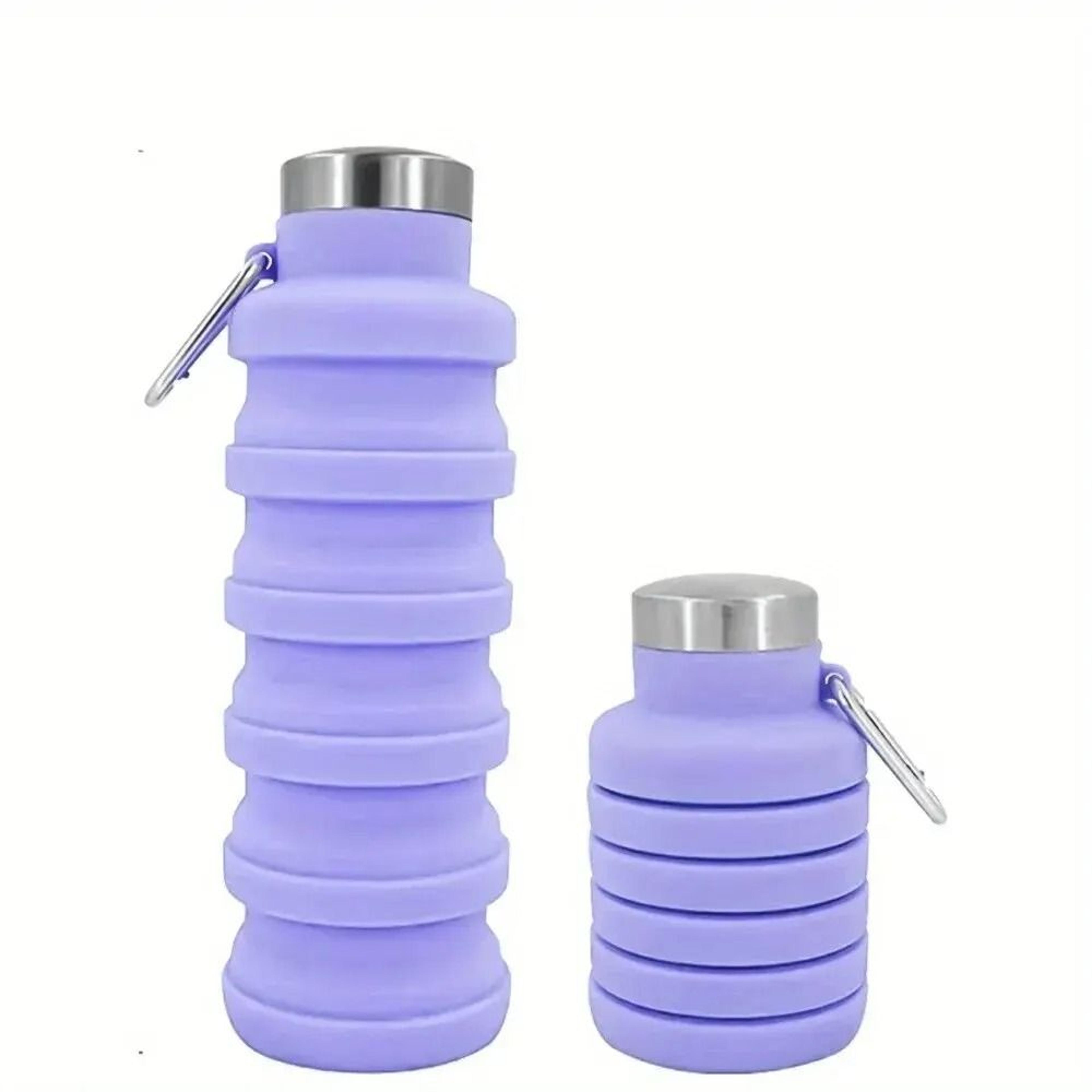 Collapsible Silicone Water Bottle With Folding Design For Outdoor Hiking And Travel 6