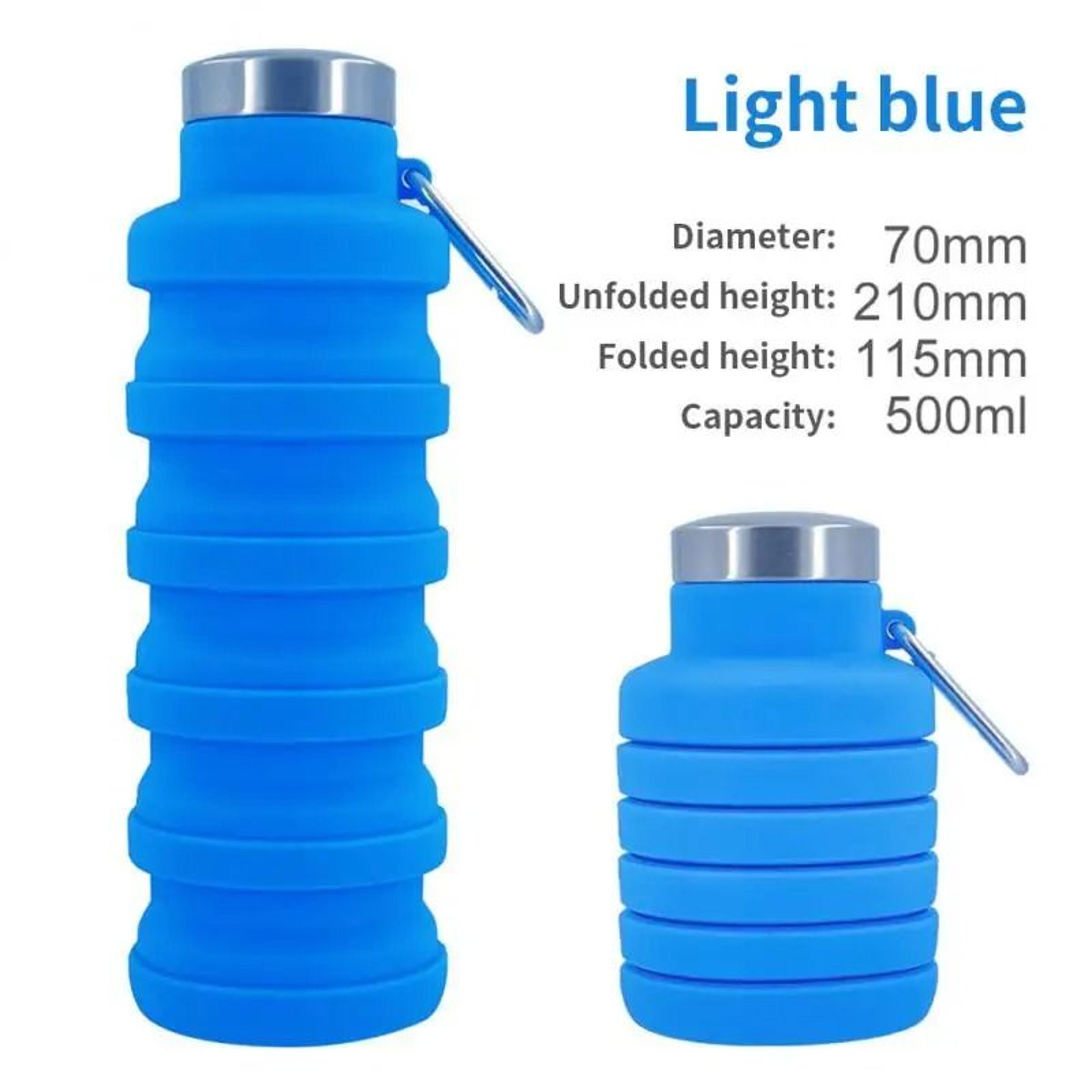 Collapsible Silicone Water Bottle With Folding Design For Outdoor Hiking And Travel 8