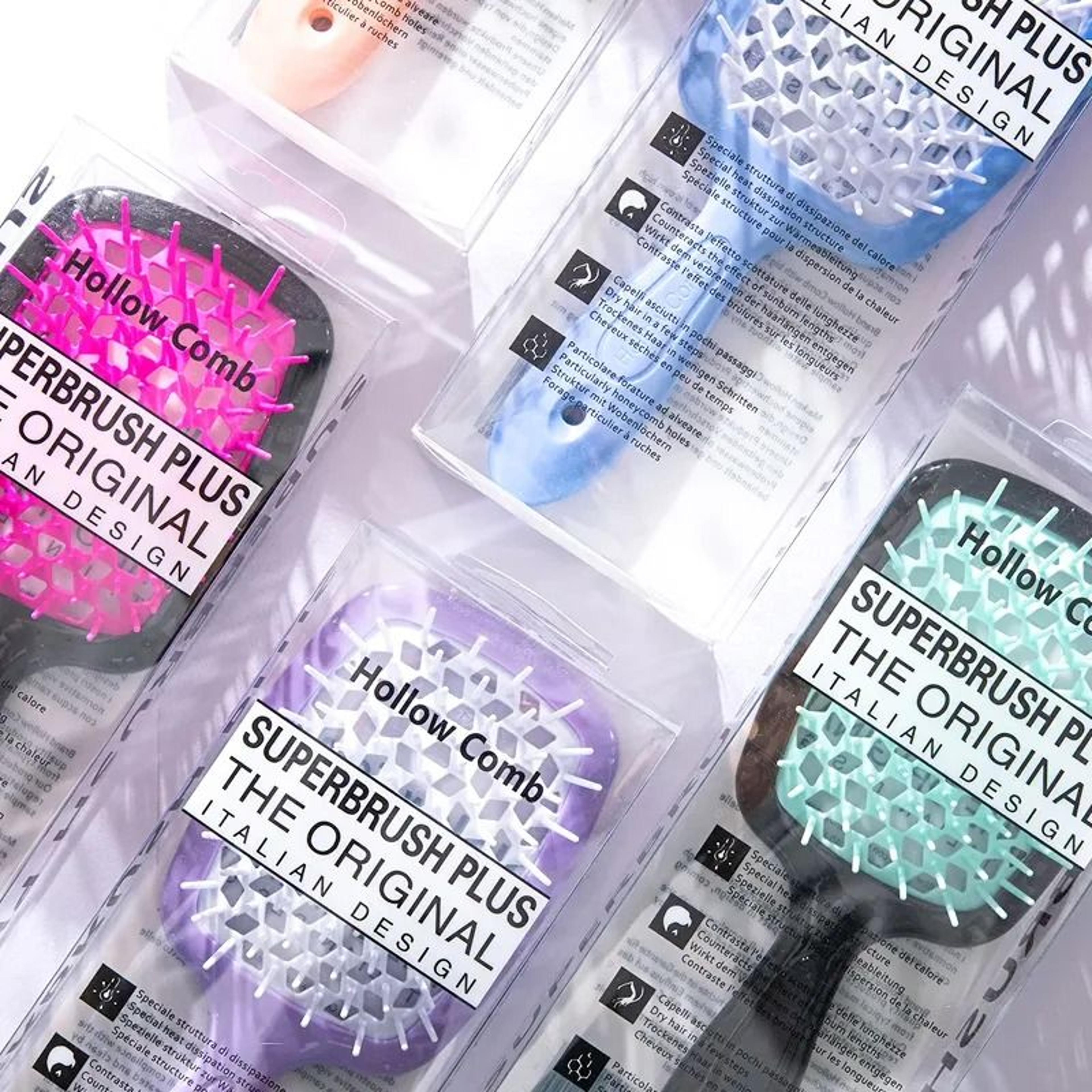 Fluffy Shape Mesh Comb Hairdressing Detangling Hair Brush Plastic Massage Hollow Comb For Wet And D 1