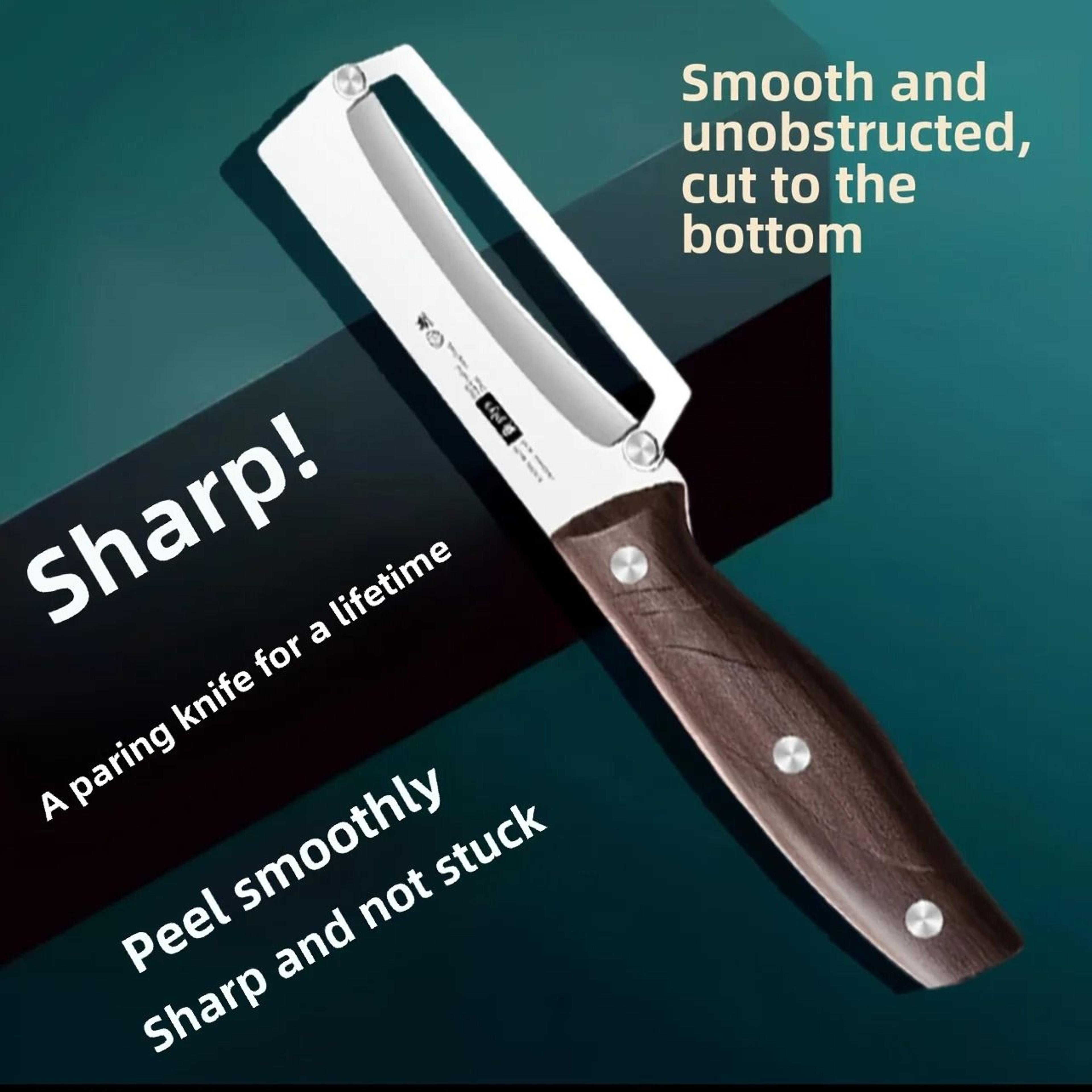 Stainless Steel Fruit And Vegetable Peeler With Wooden Handle Smooth And Durable Kitchen Tool 5