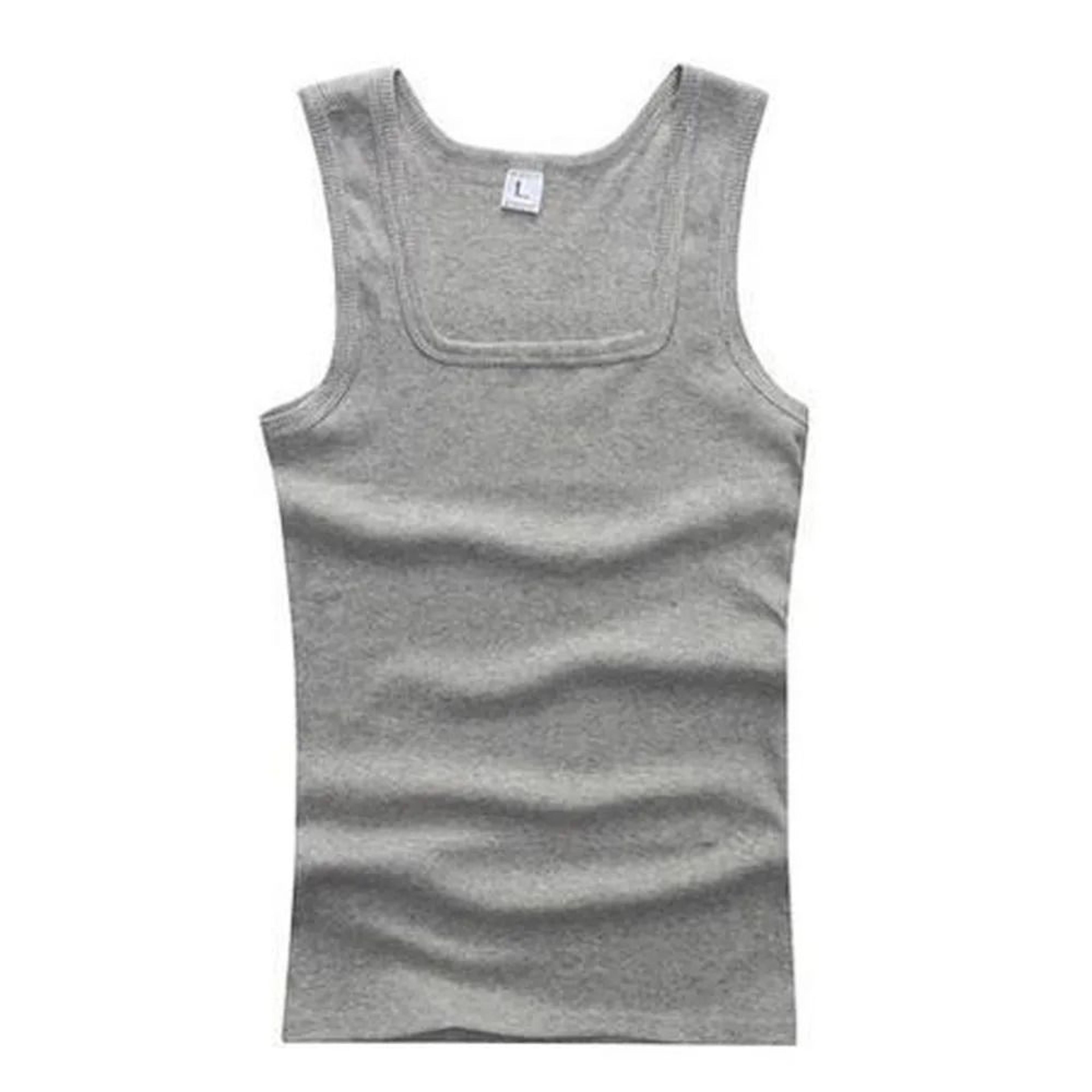 Men Cotton Tank Top Sleeveless Fitness Vest Casual Bodybuilding Shirt 2