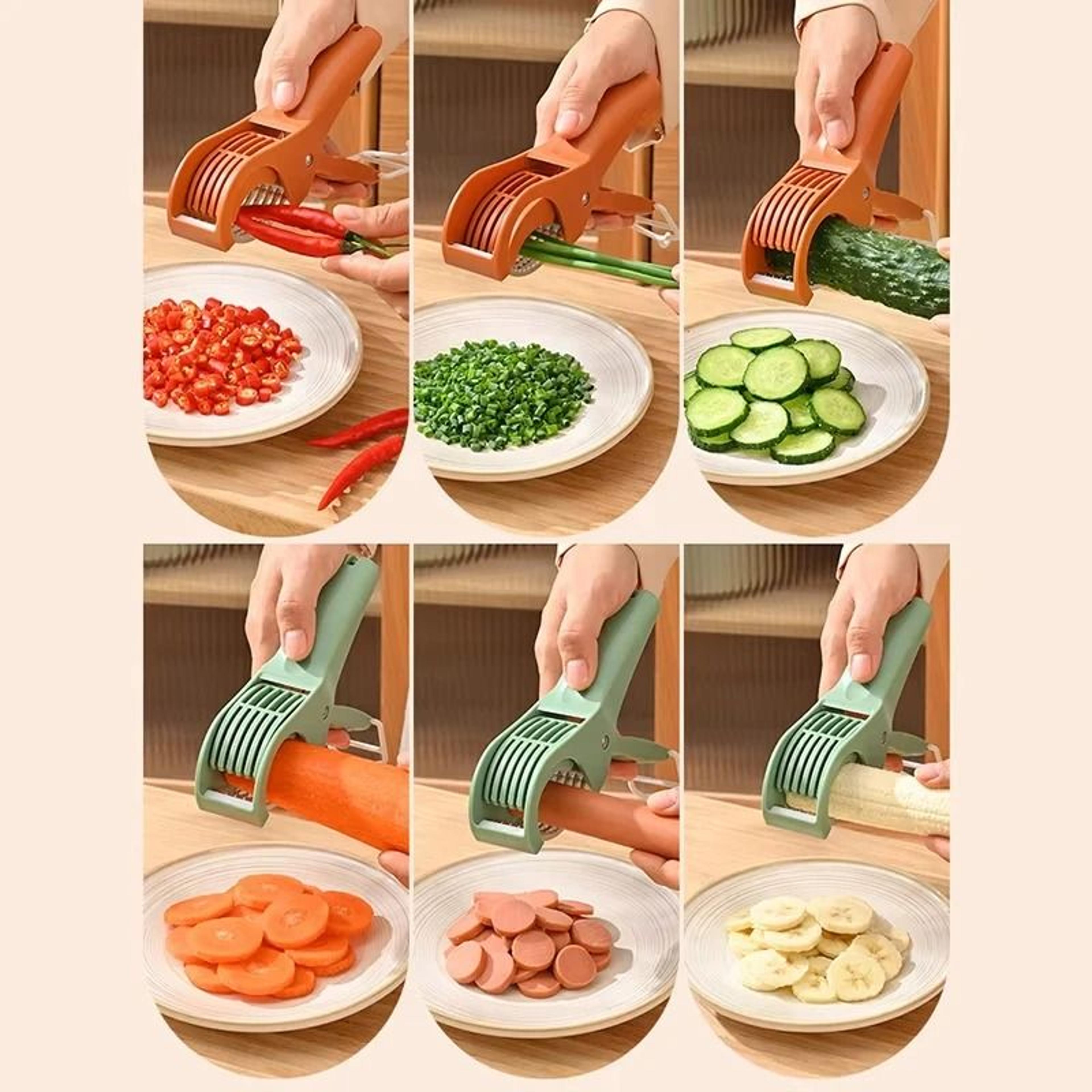 Stainless Steel Vegetable And Fruit Slicer Multi Functional Salad Slicer Kitchen Tool 2