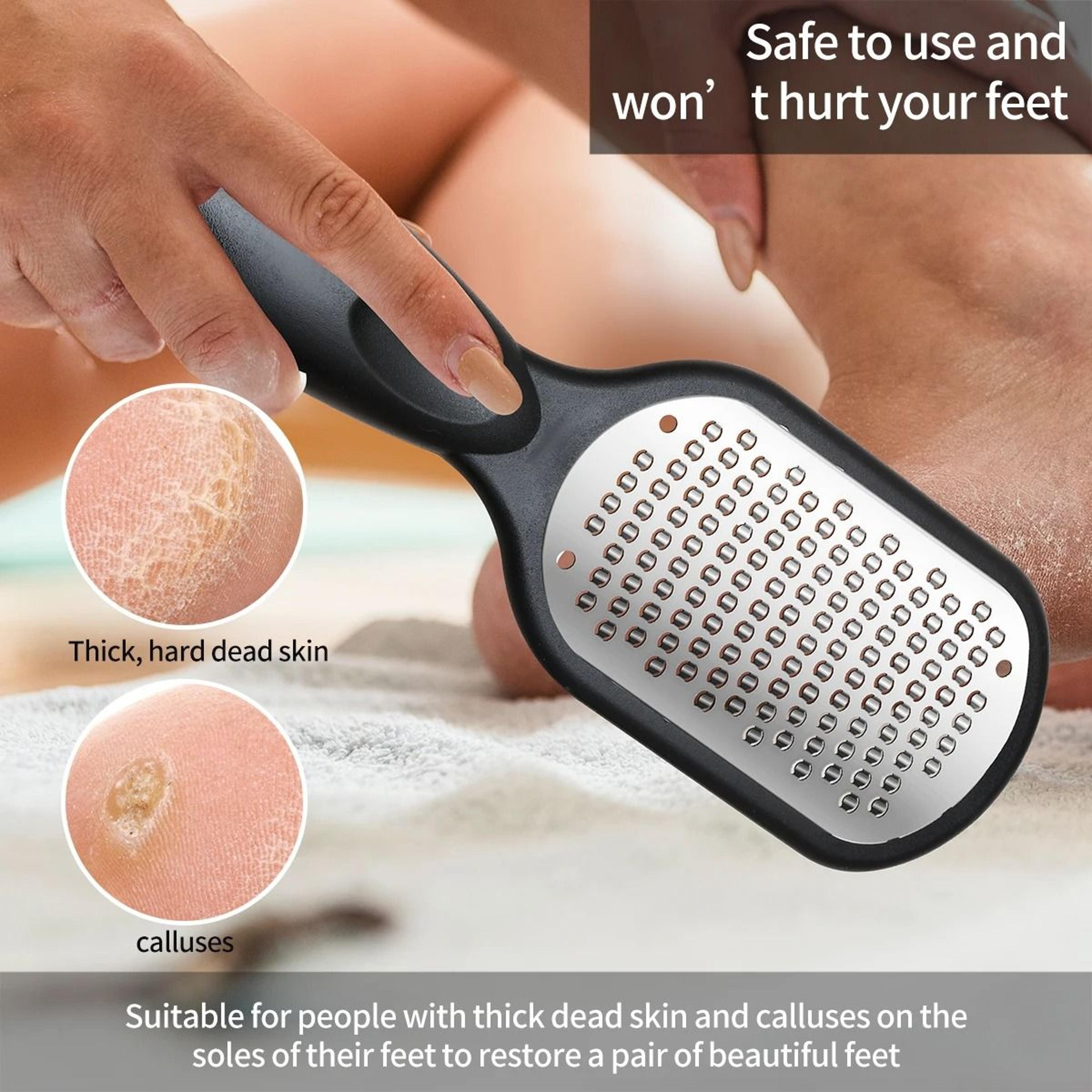 Double Sided Foot File Stainless Steel Pedicure Tool For Removing Callus And Smoothing Heels 0