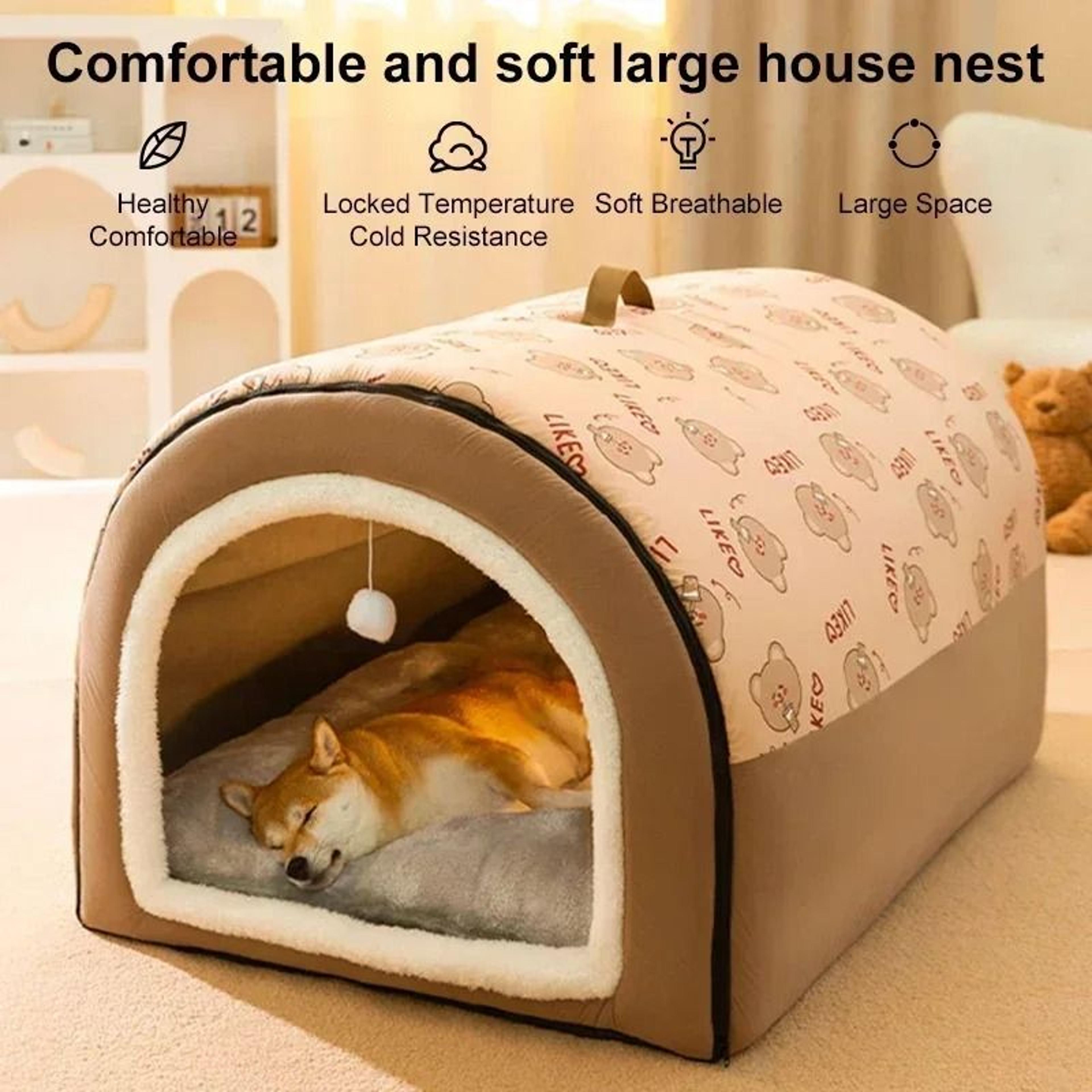 Winter Warm Detachable Dog House Soft Non Slip Pet Bed For Small And Medium Dogs And Cats 1