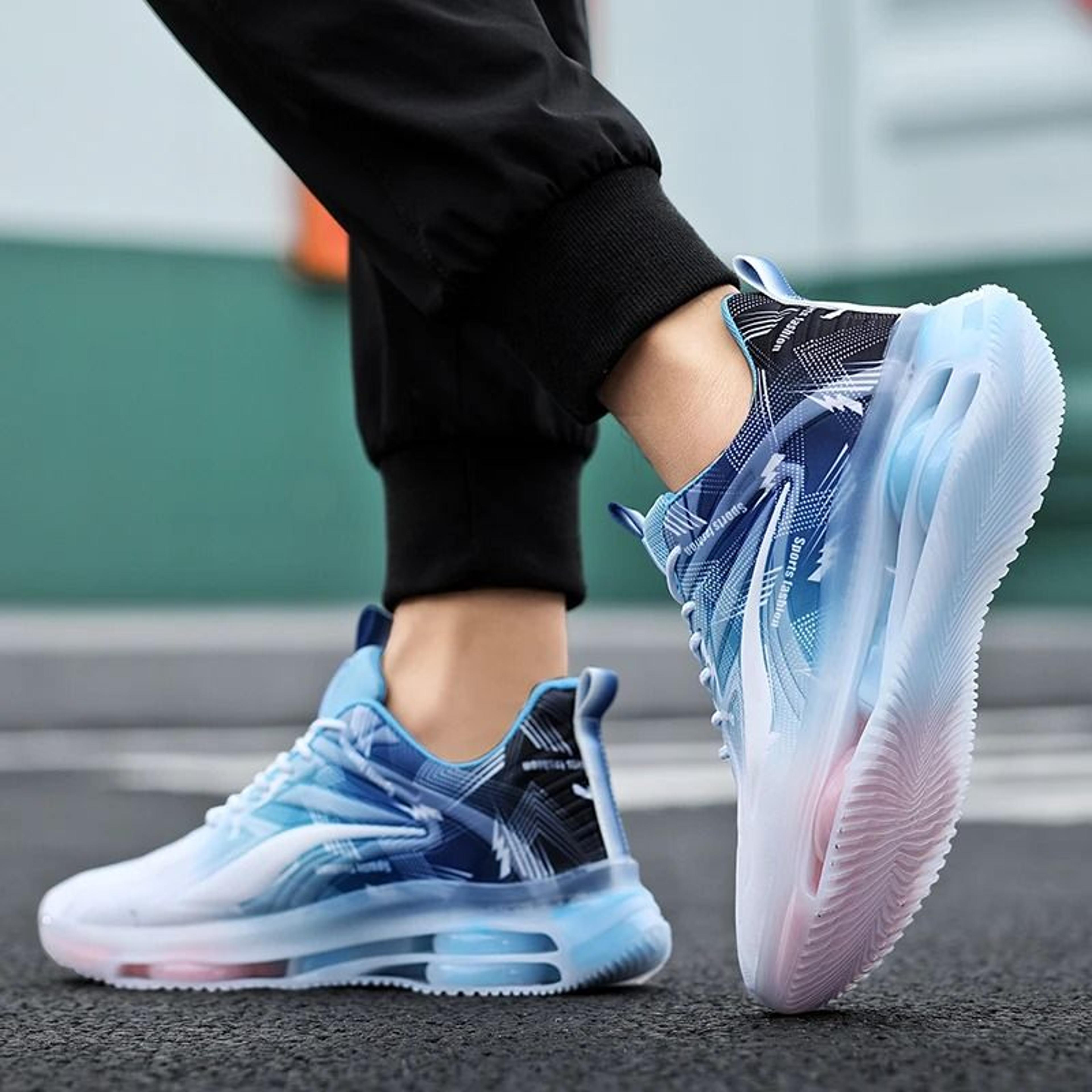 Mens Air Cushion Basketball Shoes Breathable Non Slip Shock Absorbing Outdoor Sports Sneakers 4