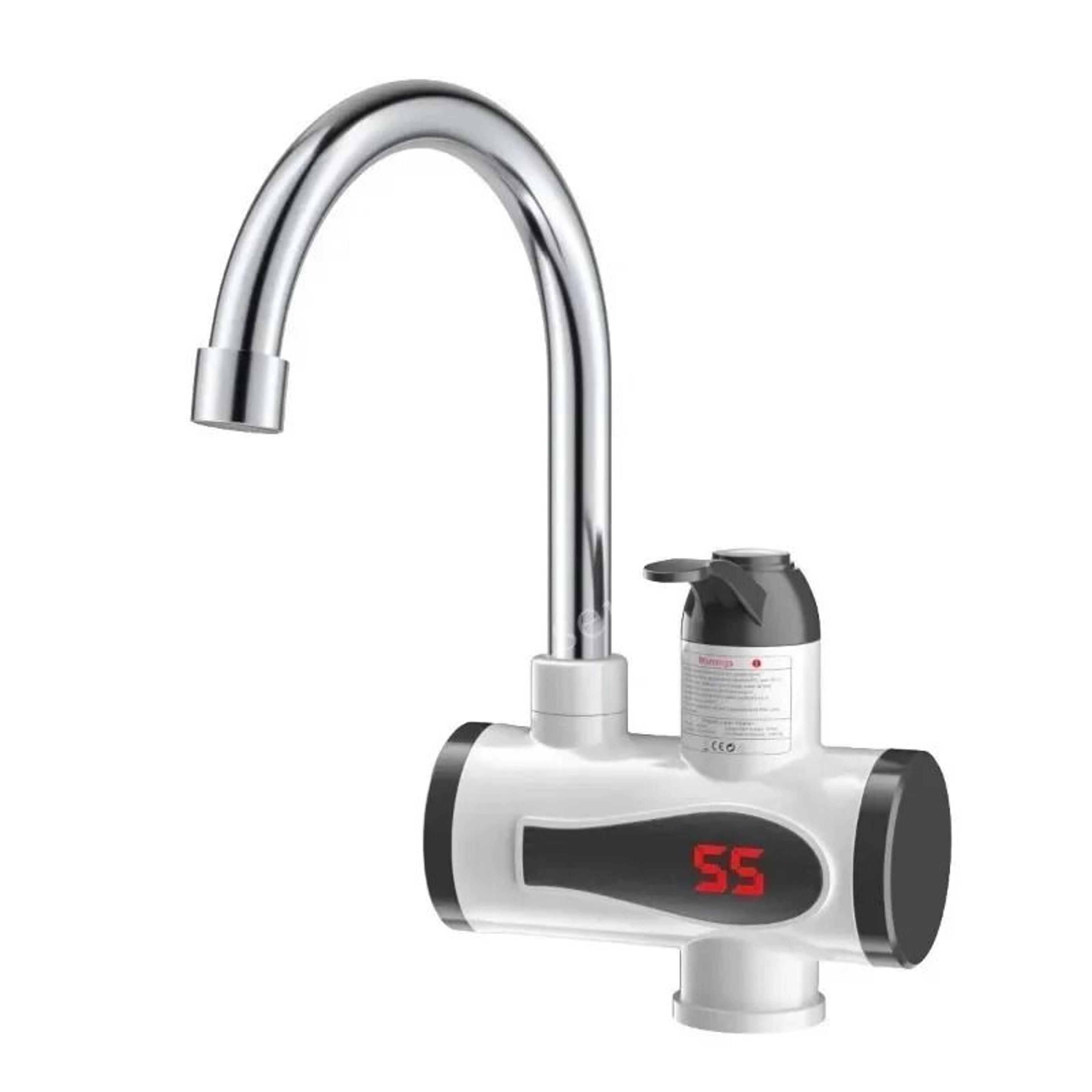 3000w electric instant hot water faucet tankless kitchen water heater tap with led temperature display