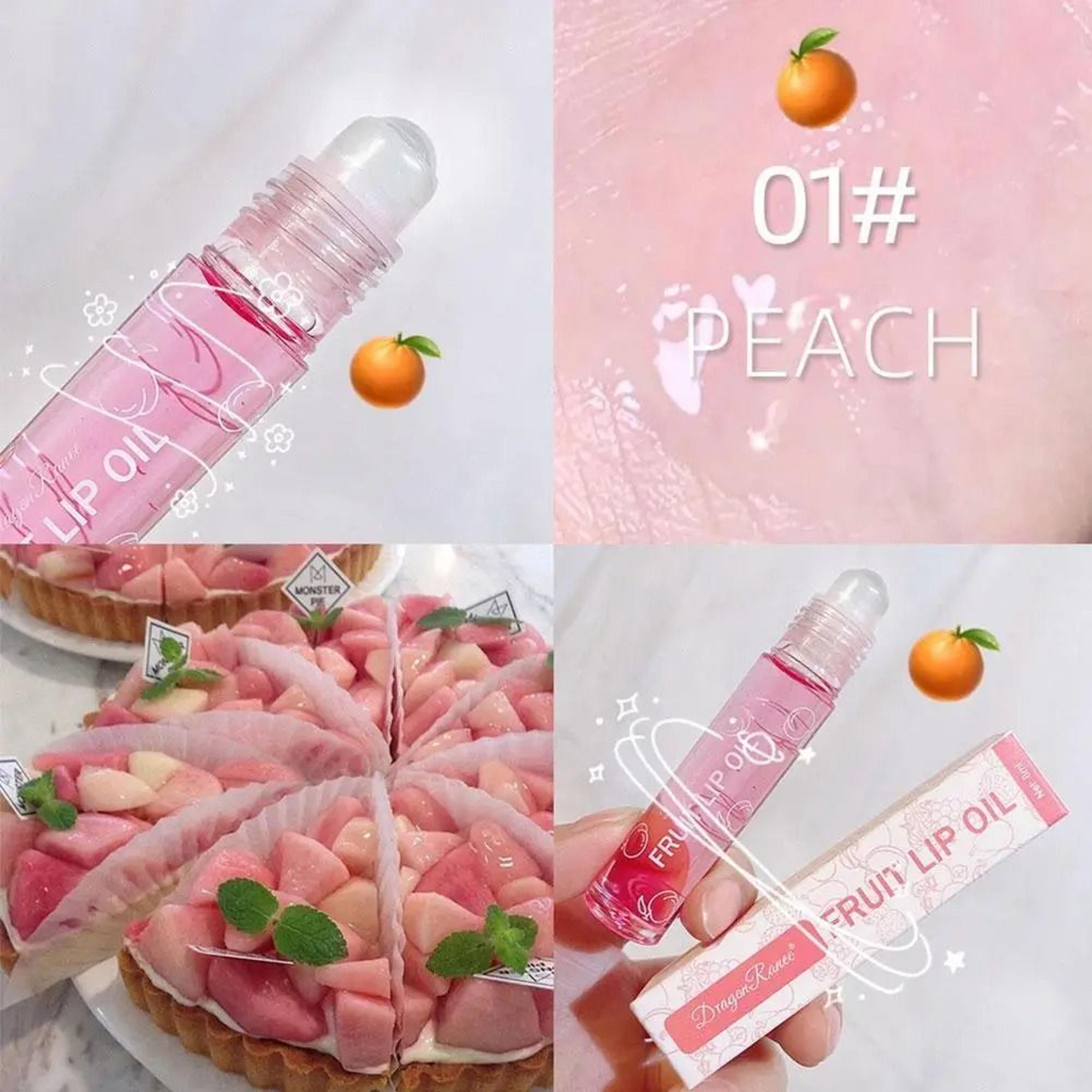 Roll On Fruit Essence Lip Balm Moisturizing Lip Oil Hydrating Gloss 4