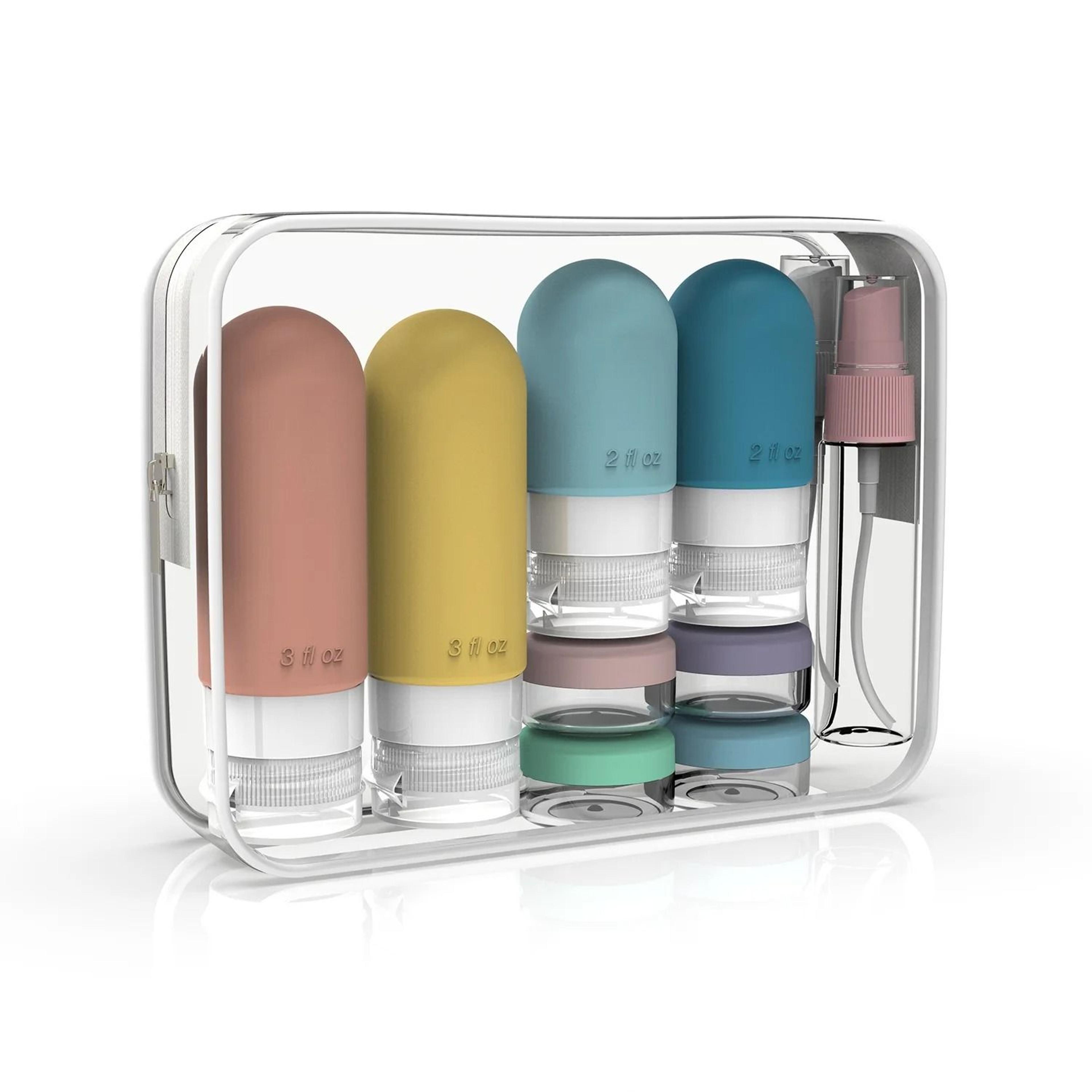 Leak Proof Travel Bottle Set Silicone TSA Approved Toiletry Containers 4 Pack 7